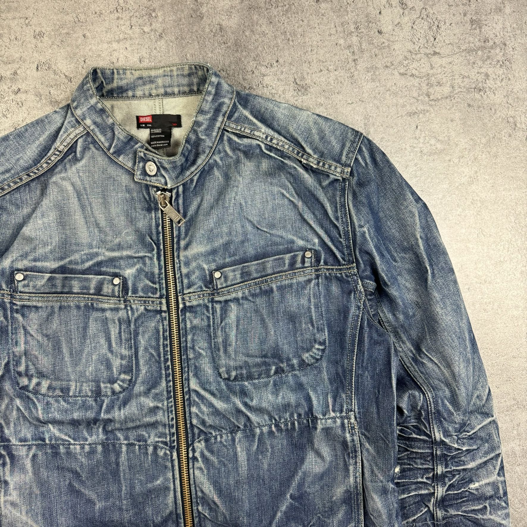 Diesel × Vintage DIESEL DYED TRUCKER DENIM JACKET Size US XXL / EU 58 / 5 - 2 Thumbnail
