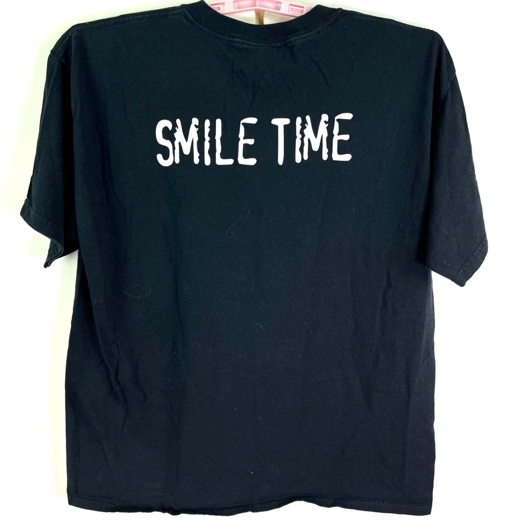 Gildan VINTAGE Gildan Mens T-Shirt Cartoon Smile Time Puppet Angel Short Sleeve Black XL Casual, 80s Size US XL / EU 56 / 4 - 3 Thumbnail