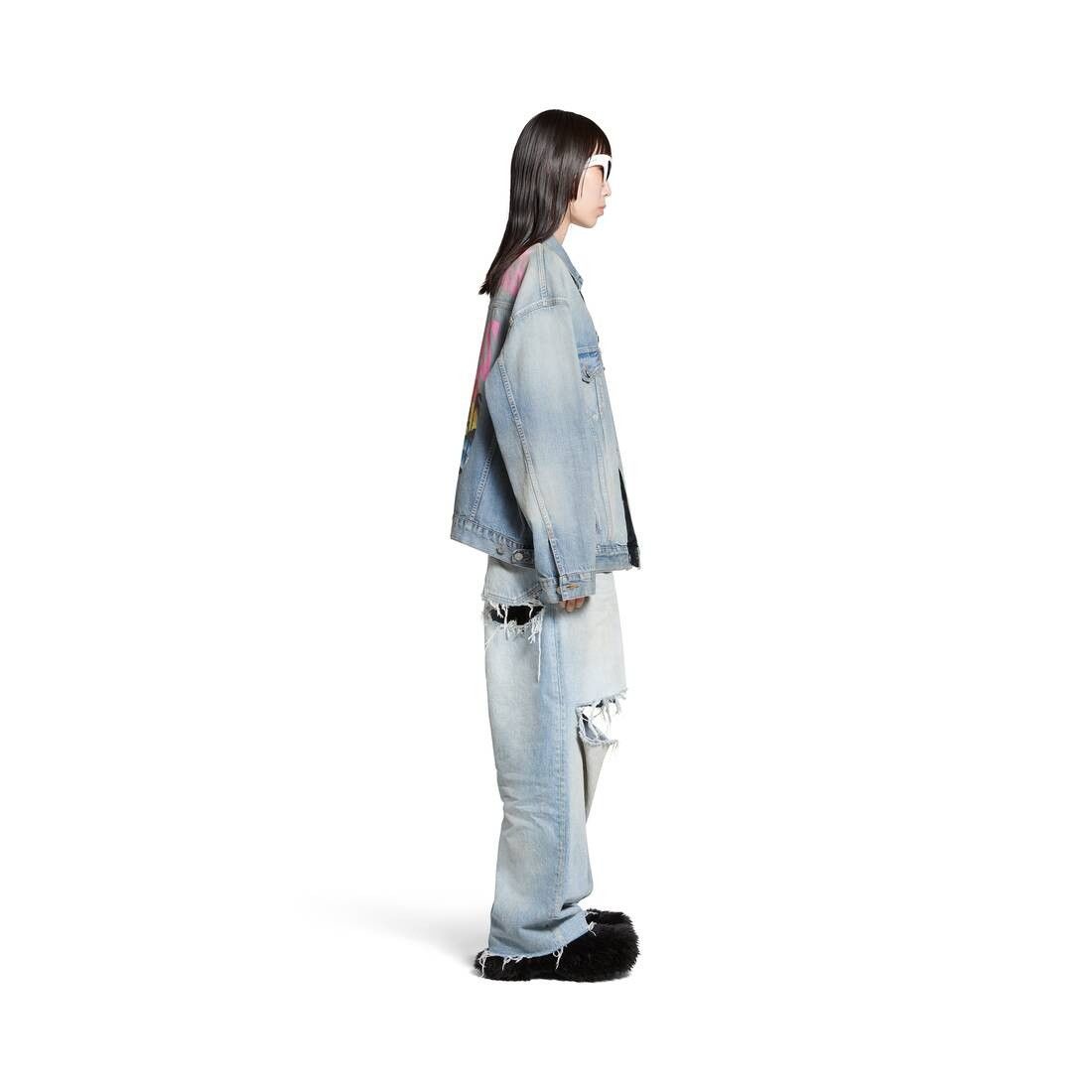 Balenciaga o1la1rc1a0625 Paris Tropical Large Fit Jacket in Blue Size M / US 6-8 / IT 42-44 - 3 Thumbnail