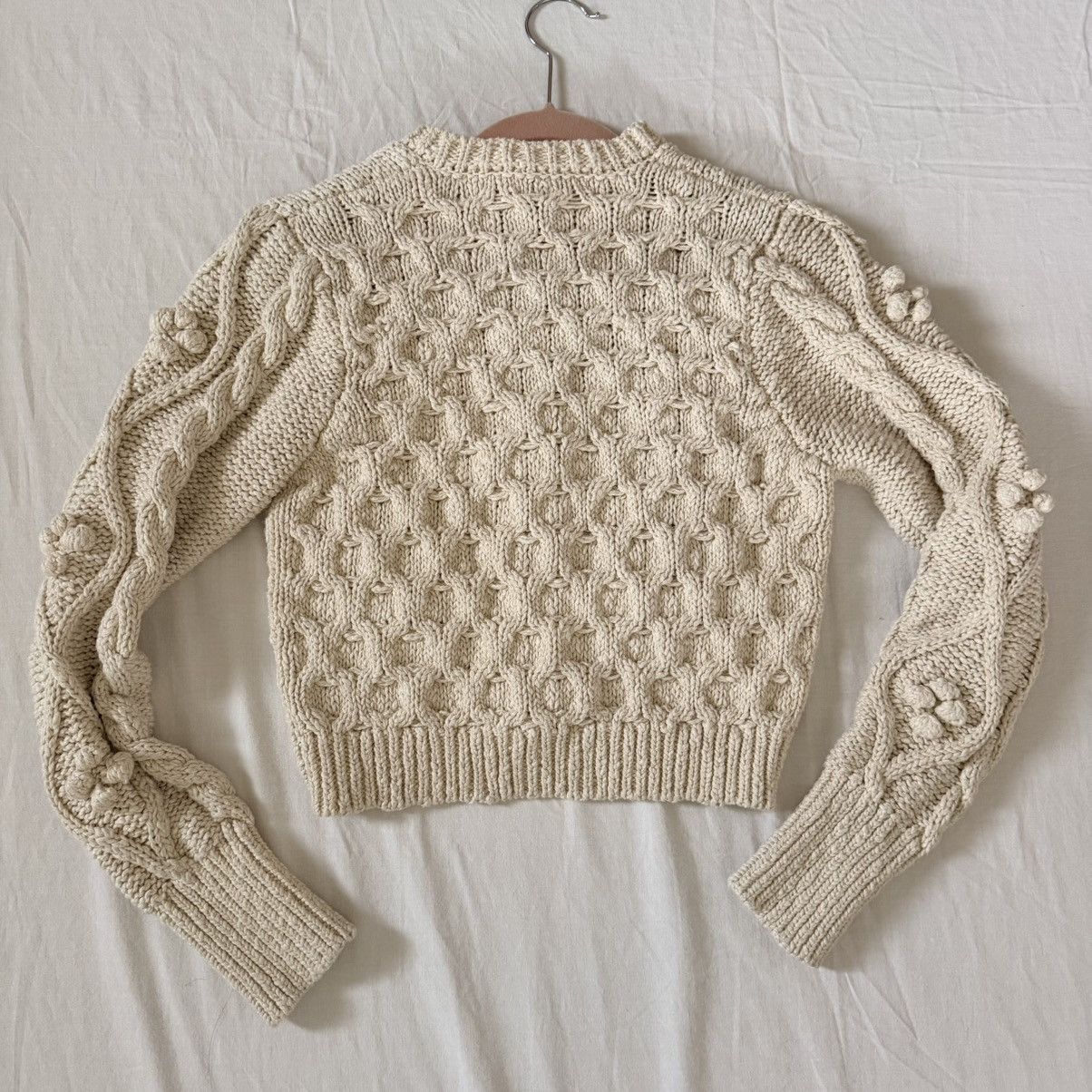 Other Les Coyotes de Paris Cable Knit Crop Cardigan 34 XS/S Size XS / US 0-2 / IT 36-38 - 4 Thumbnail