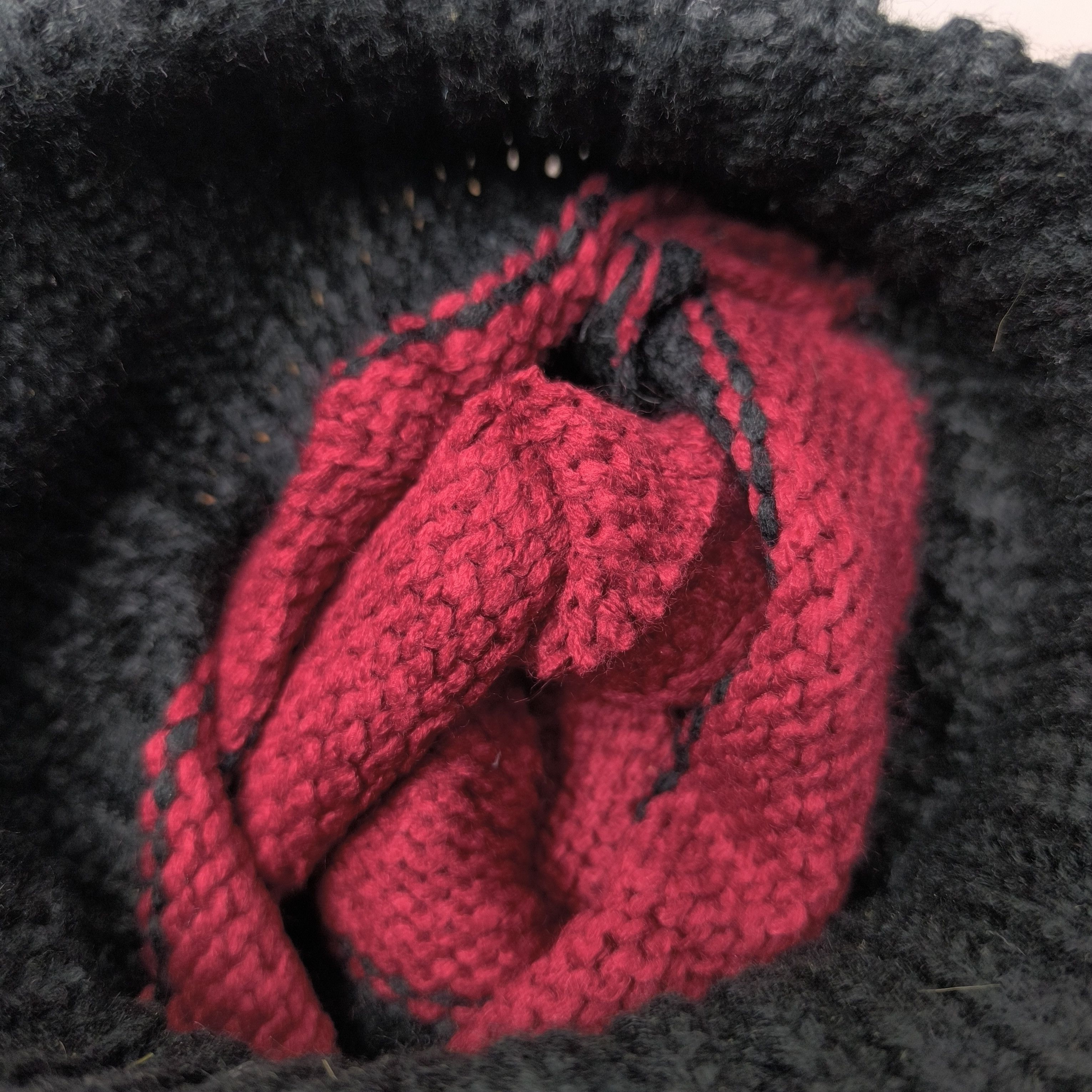 Japanese Brand 💥 Punk style horror stripes beanie hat Size ONE SIZE - 3 Thumbnail
