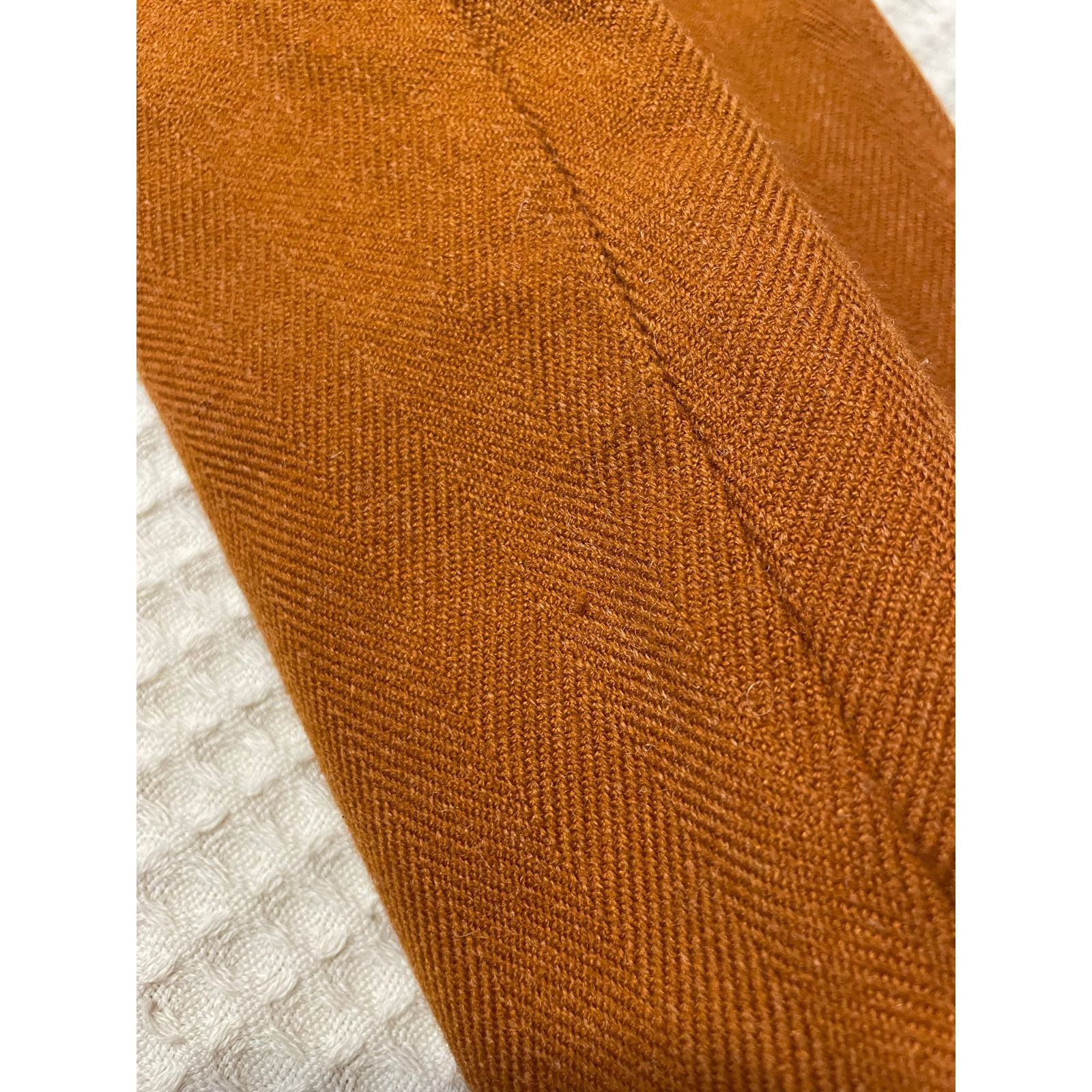Merona Merona Wool Blend Rust Orange Retro High Waisted Mini Skirt Size 32" / US 10 / IT 46 - 7 Thumbnail