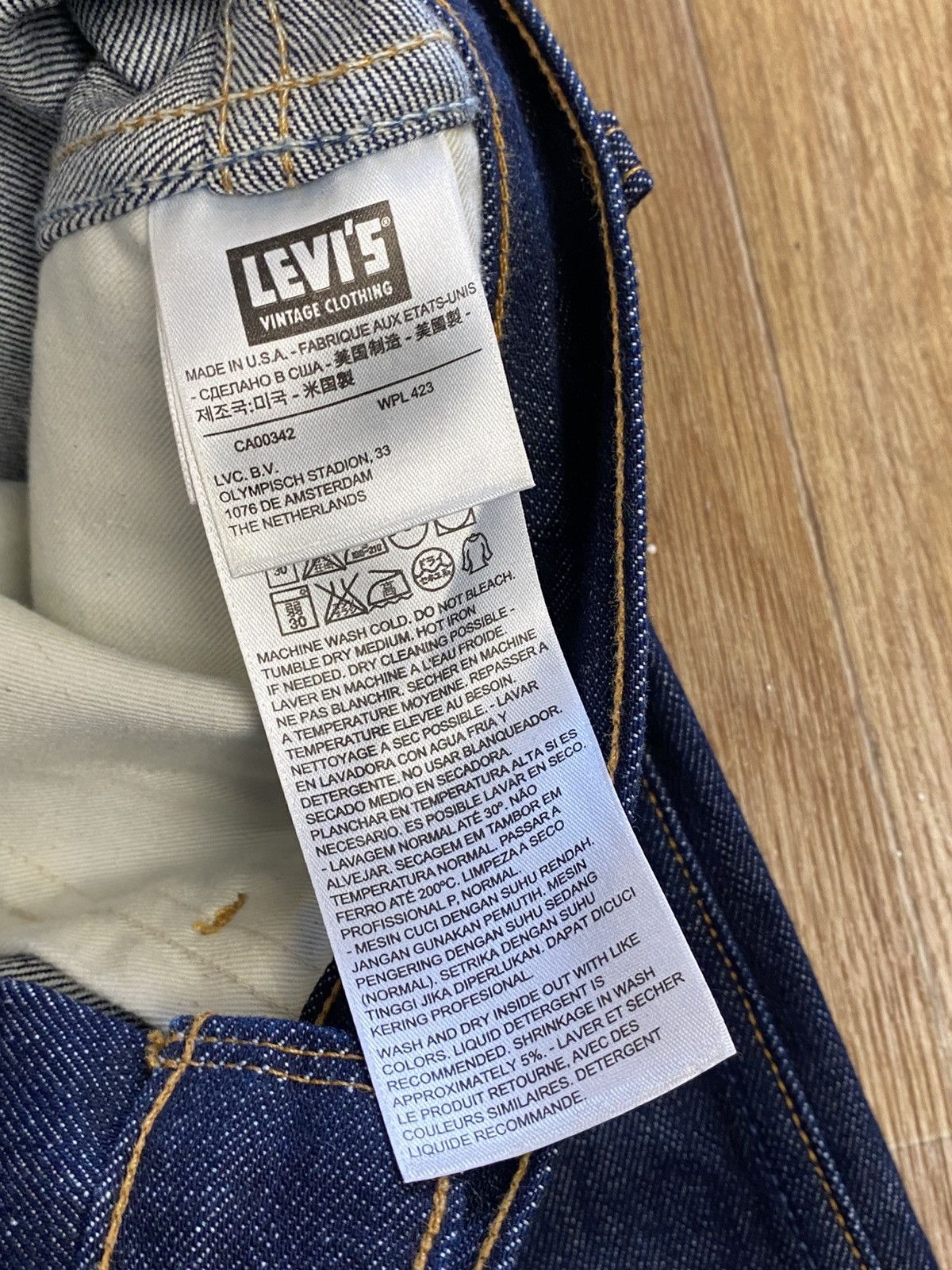 LVC × Levi's Vintage Clothing LVC Levi’s Blue Raw Denim Skinny Jeans Made in USA Talon Zip Size US 32 / EU 48 - 5 Thumbnail