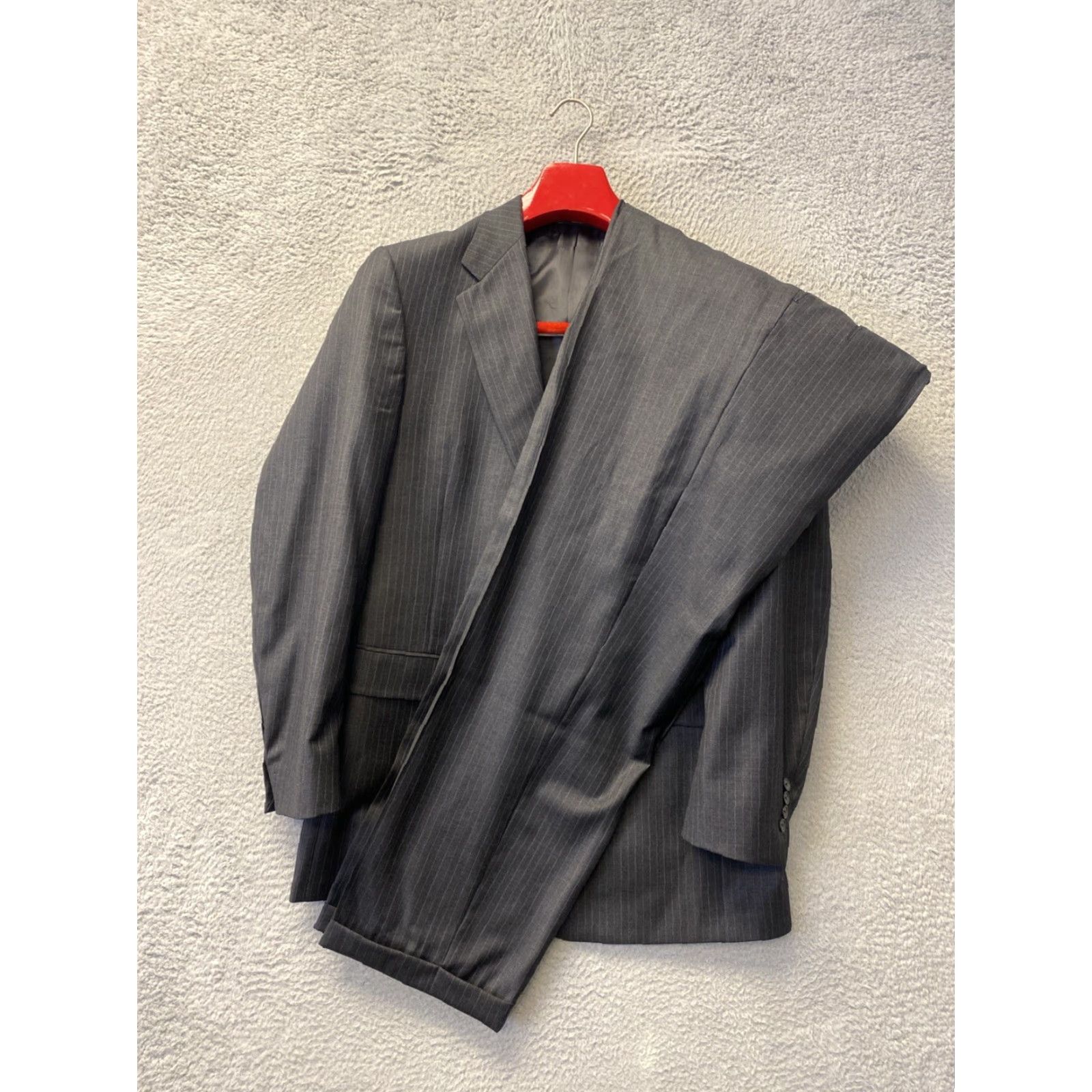 Hart Schaffner Marx HART SHAFFNER MARX Mens 2 Piece Suit Gray Wool 41L 34Wx32 /131-12 Casual Formal Business Party/Cocktail Travel Wedding Size 42R - 2 Thumbnail