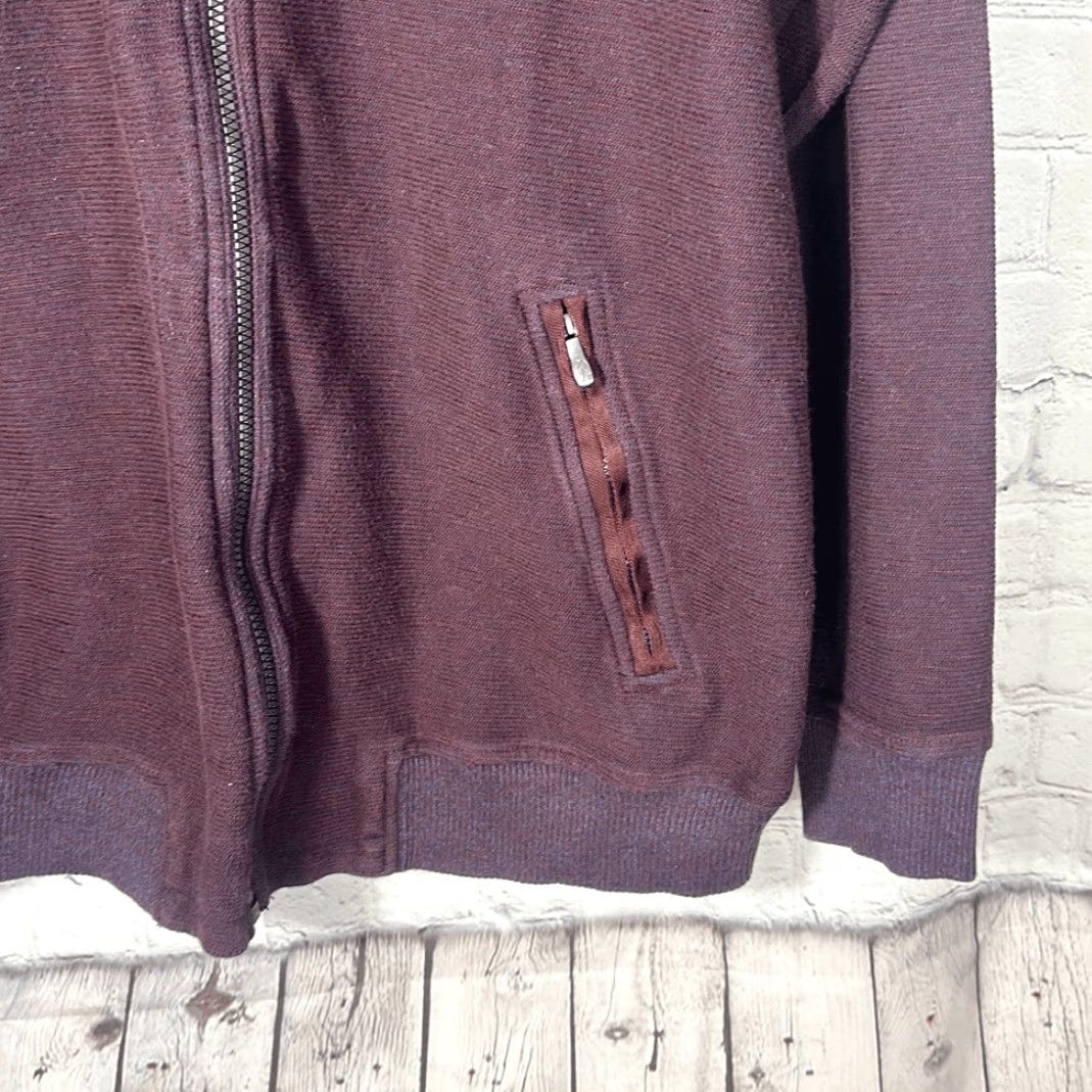 Tommy Bahama Tommy Bahama Shirt Men L Burgundy Multicolor Full Zip Mock Collar Long Sleeve Urban Mock Collar Shirt Size US L / EU 52-54 / 3 - 3 Thumbnail