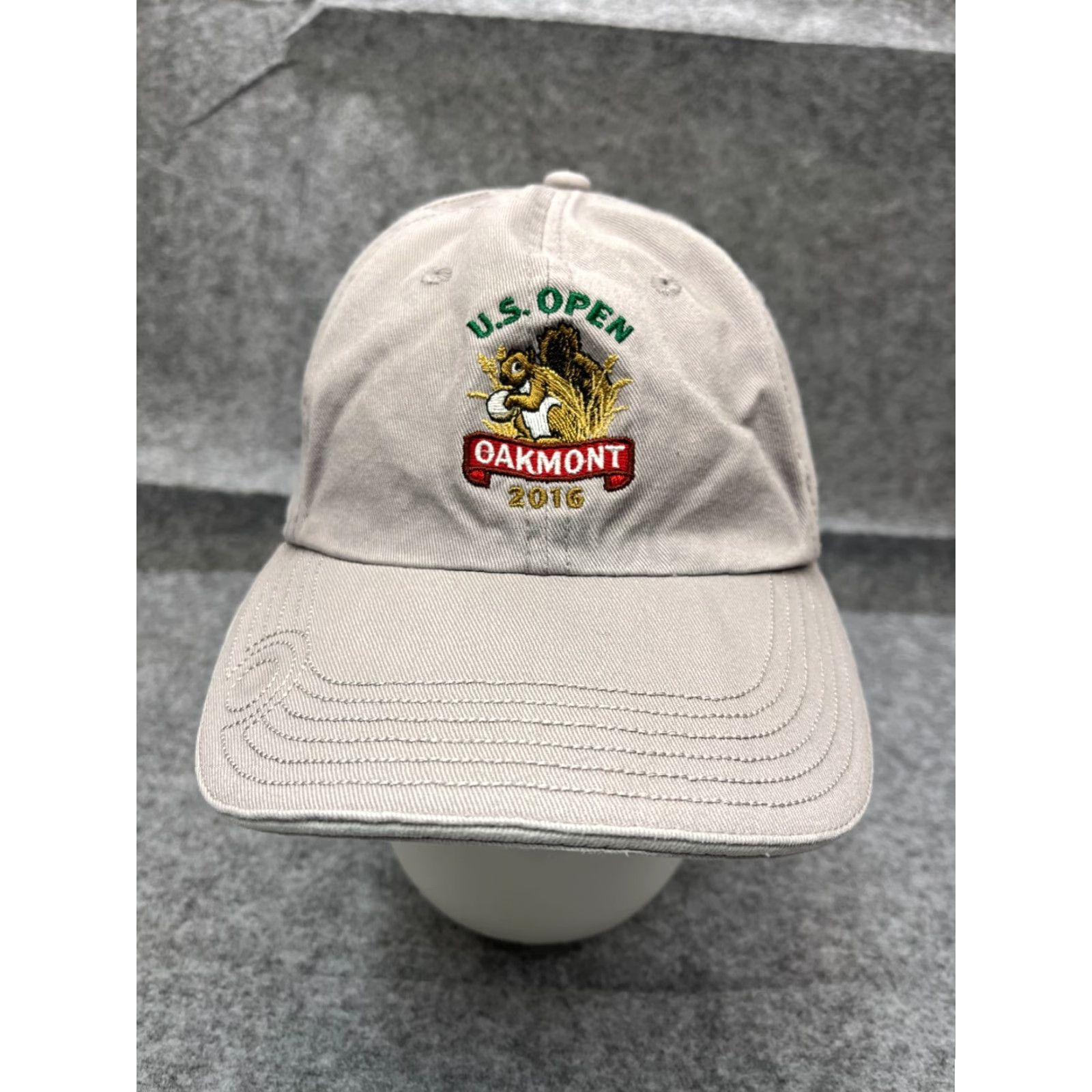Vintage USGA US Open Hat Cap Strap Back Adult One Size Gray Oakmont 2016 USGA Cotton Golf Baseball Cap Mens One Size Gray Sports Logo 2016 Oakmont USGA Size ONE SIZE - 2 Thumbnail