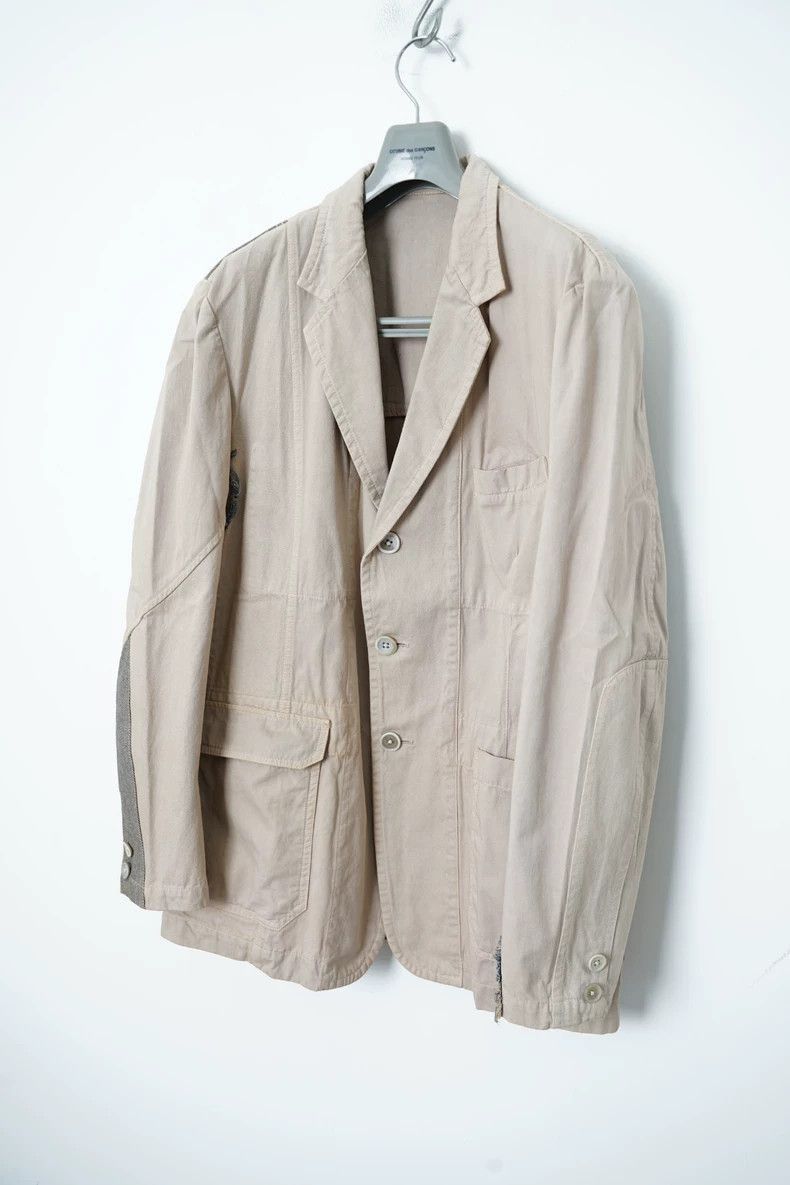 Yohji Yamamoto Yohji Yamamoto Yohji Yamamoto Color Blocked Jacket Blazer Size US L / EU 52-54 / 3 - 2 Thumbnail