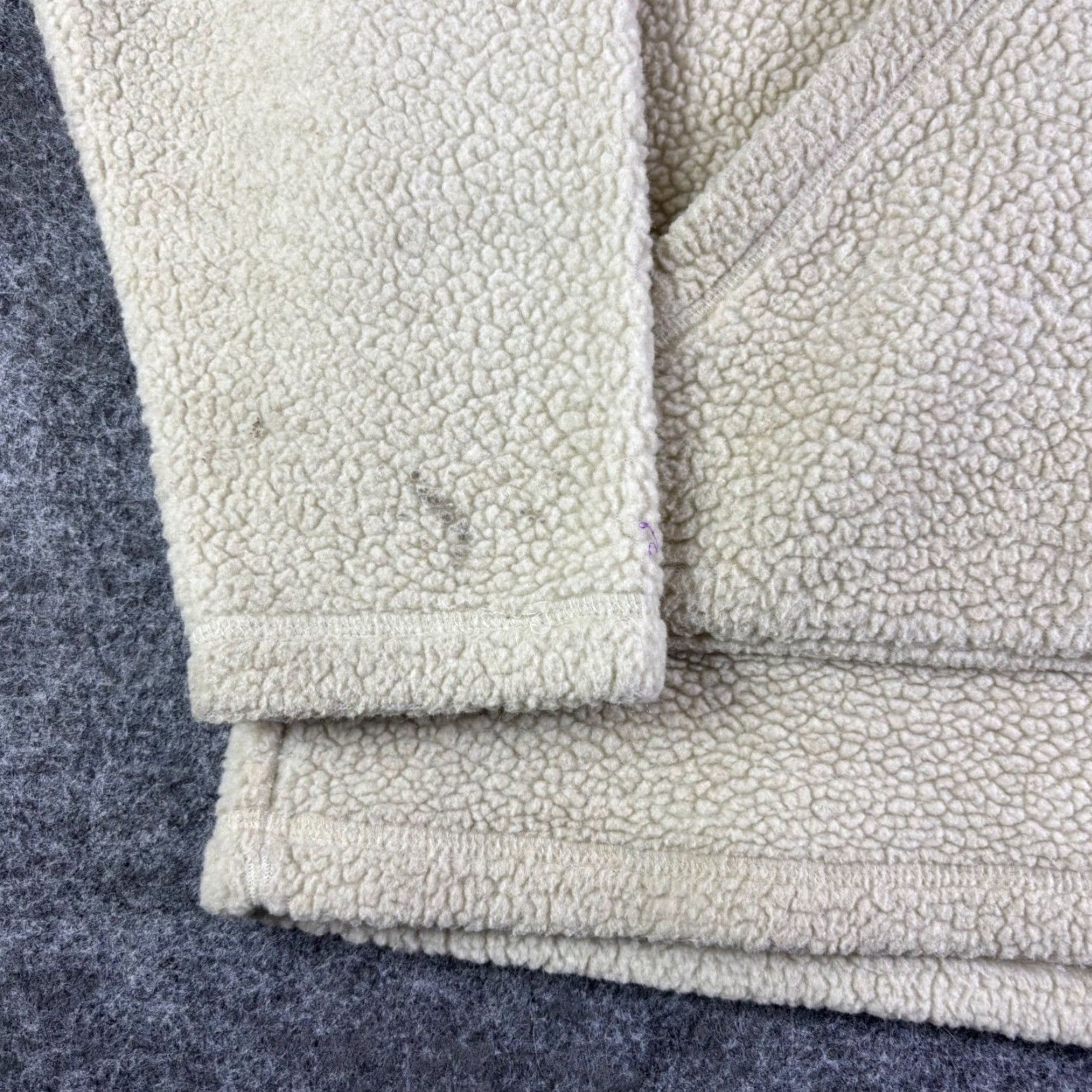 Vintage VINTAGE Above Sea Level Fleece Pullover Sweater Mock Neck Kangaroo Pocket Size L Cream Men Pullover 90s Kangaroo Pocket Polyester Knit Solid Size US L / EU 52-54 / 3 - 7 Thumbnail
