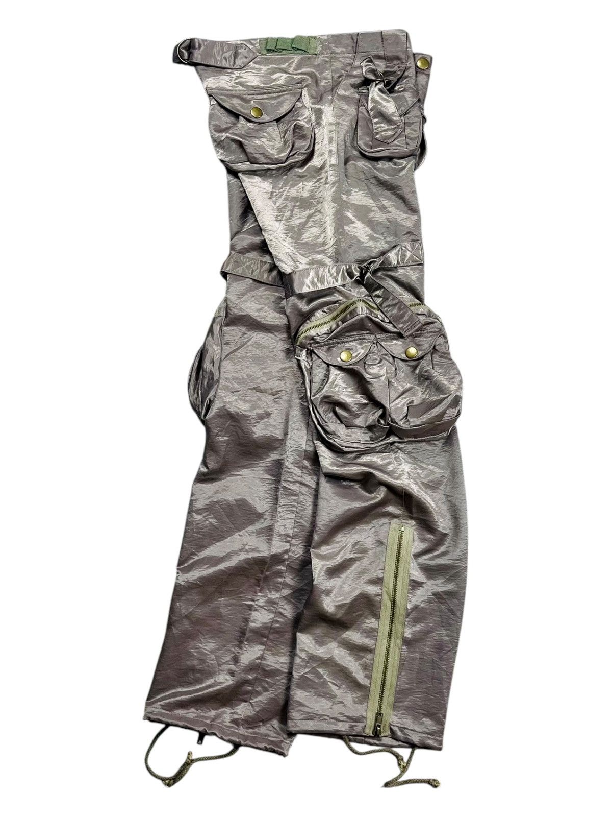 If Six Was Nine GOA Style 2000s BTJ - Sateen Cargo Pants Size US 29 - 4 Thumbnail