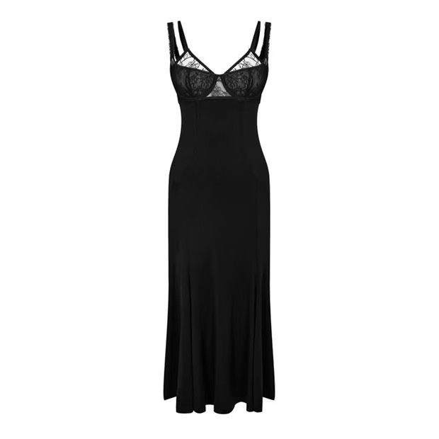 Dolce & Gabbana o1g2r1mq1024 Lace Midi Dress in Nero Size S / US 4 / IT 40 - 1 Thumbnail