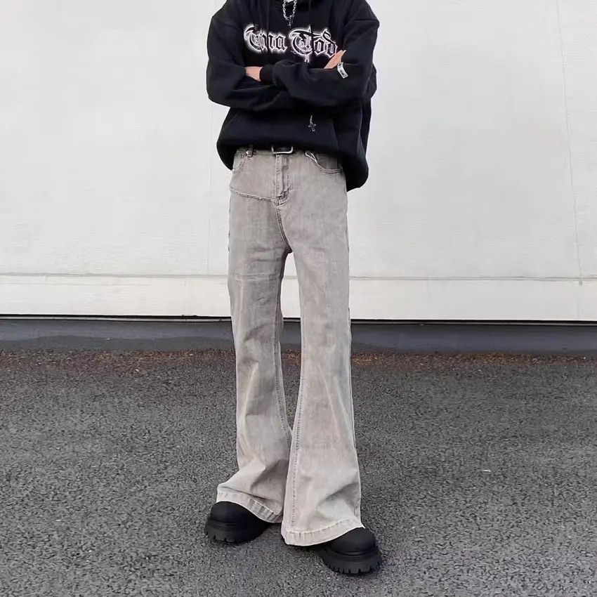 Designer × Japanese Brand Gray washed flared jeans Size US 32 / EU 48 - 1 Thumbnail