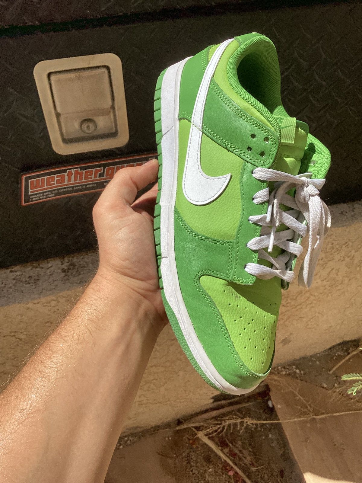 Nike Used Nike Dunk Low Chlorophyll DH9765-301 green 8.5 shoe Size US 8.5 / EU 41-42 - 3 Thumbnail