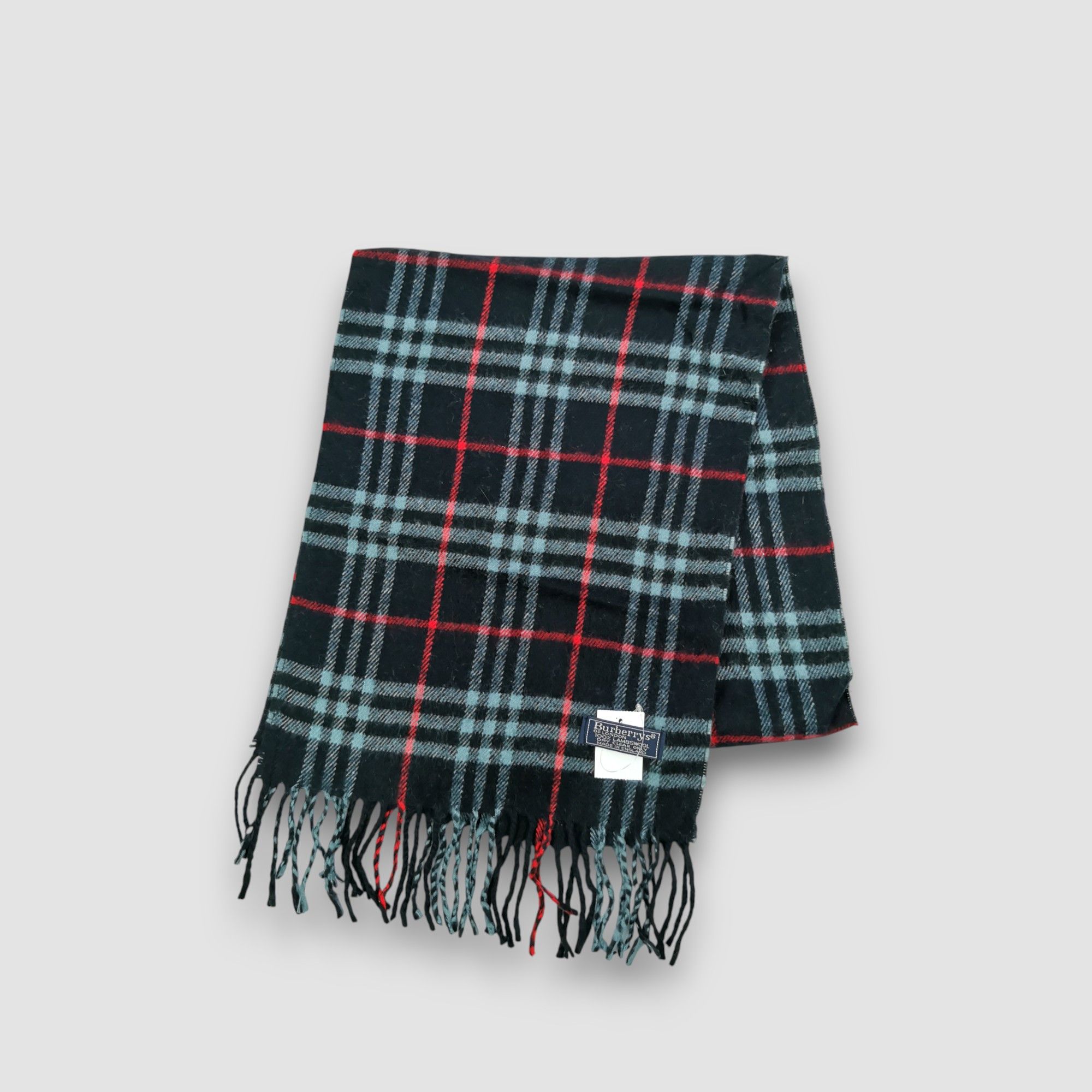 Burberry Vintage Burberry Scarf Tartan Check Muffler Wool Scarves Size ONE SIZE - 1 Thumbnail
