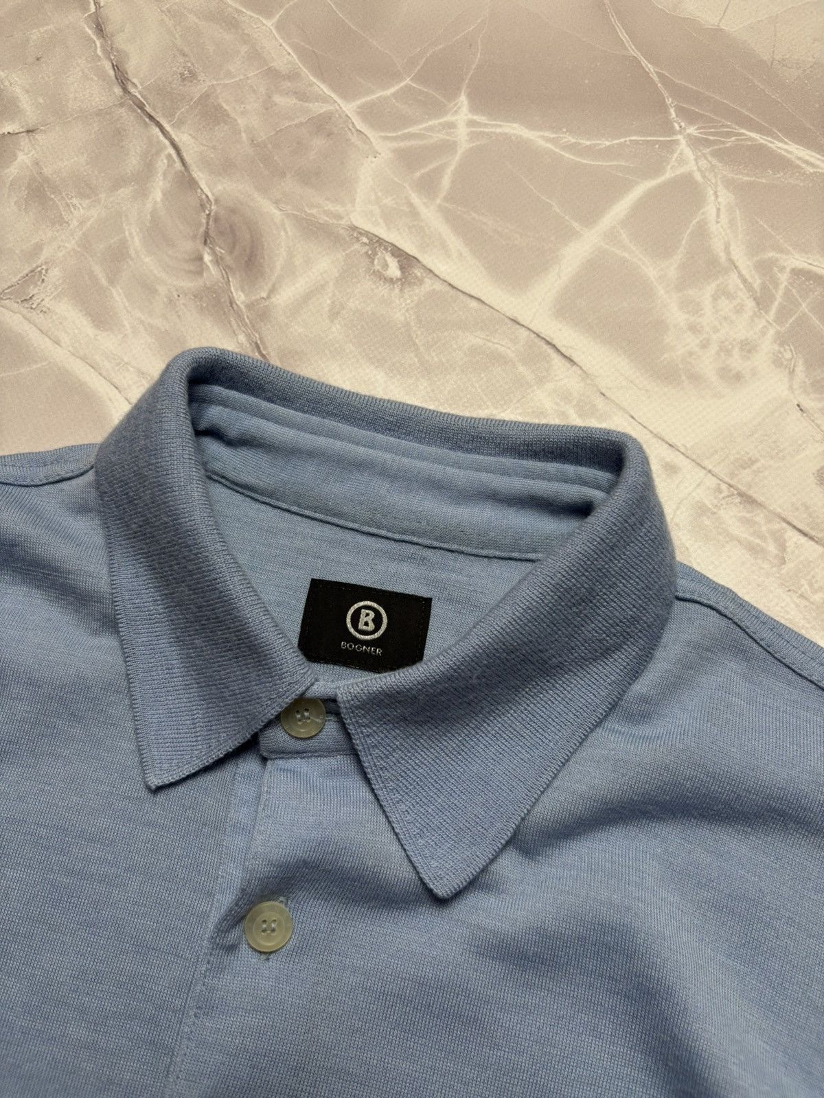 Bogner Bogner Wool Sweater Metal Logo Blue Men's Size M Size US M / EU 48-50 / 2 - 5 Thumbnail