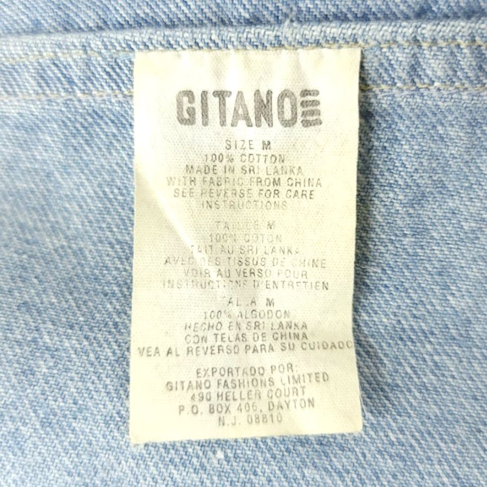Vintage VINTAGE Gitano Jeans Denim Vest Womens Size Medium 80s Zip Up Shirt Womens 80s Tailored for Women Size 32" / US 10 / IT 46 - 5 Thumbnail