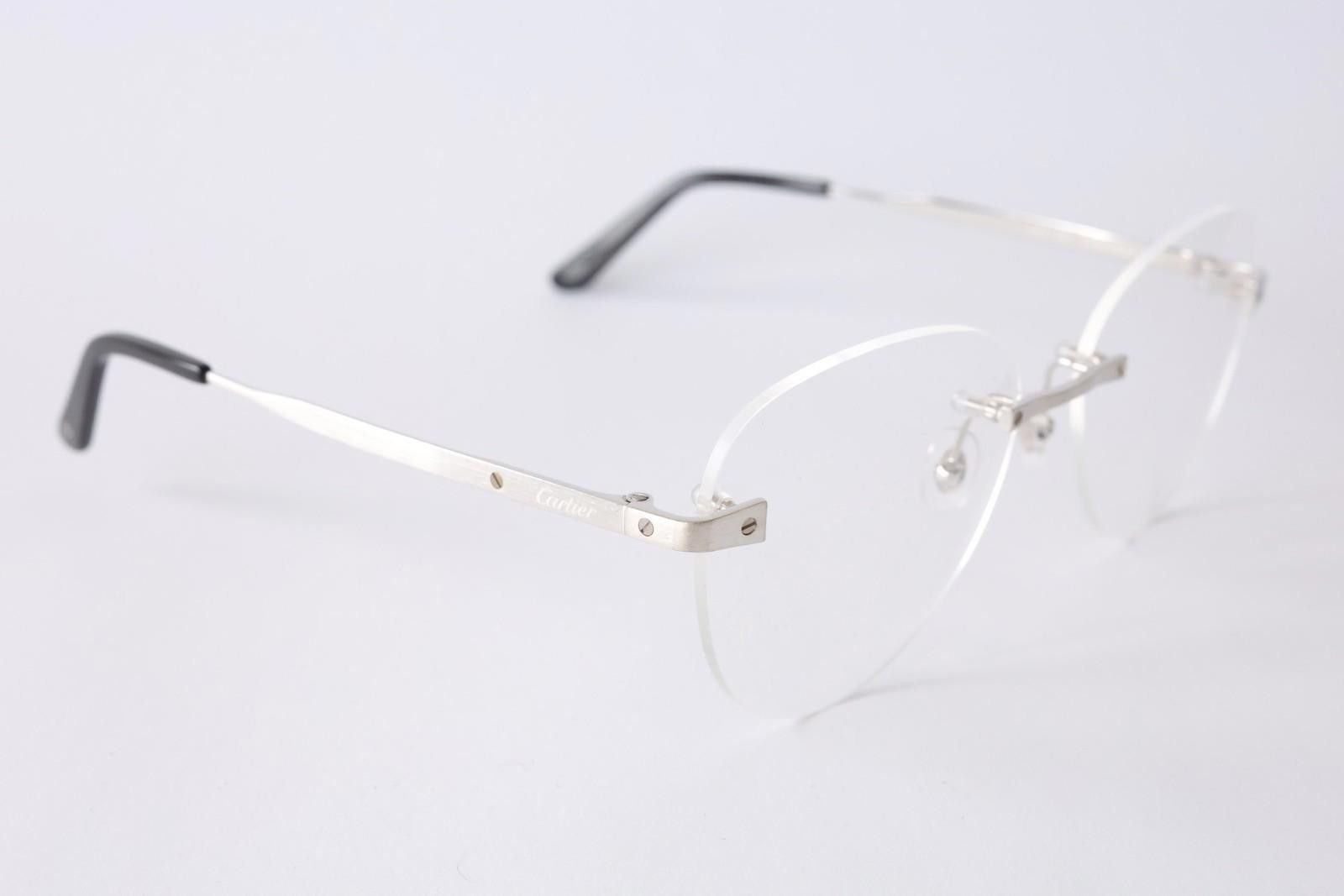 Cartier New Cartier optical eyeglasses CT0338O 002 silver Santos Size ONE SIZE - 8 Thumbnail