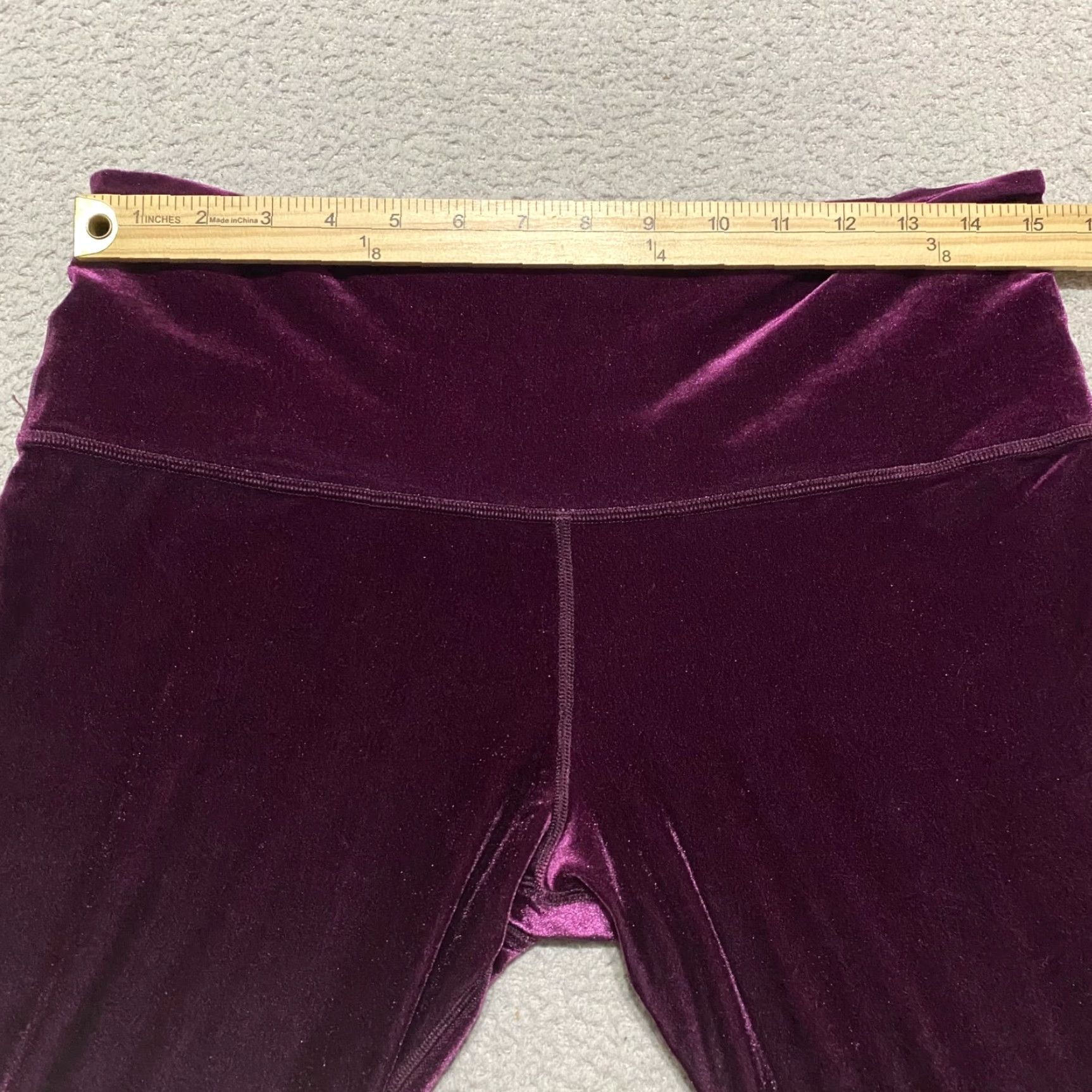 Athleta Athleta Womens 1X Plus Leggings Purple Elation Velvet Skinny Ankle Pull On Size 40" / US 18 - 5 Thumbnail