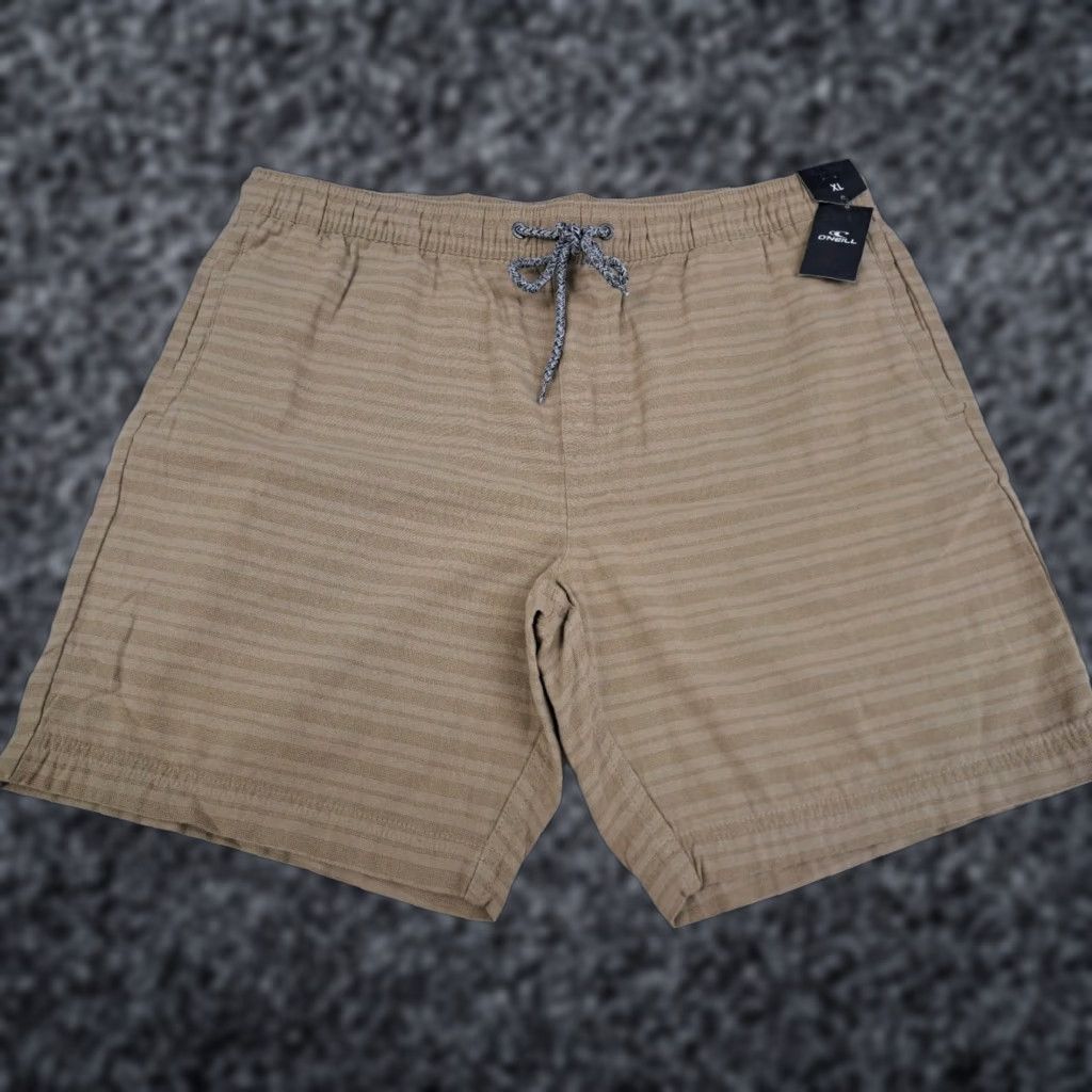 O'Neill NWT O'Neill Bermuda Shorts Striped Brown XL Men's Drawstring Pockets 7in Relaxed Beach Casual Pants Shorts Size US 36 / EU 52 - 1 Thumbnail