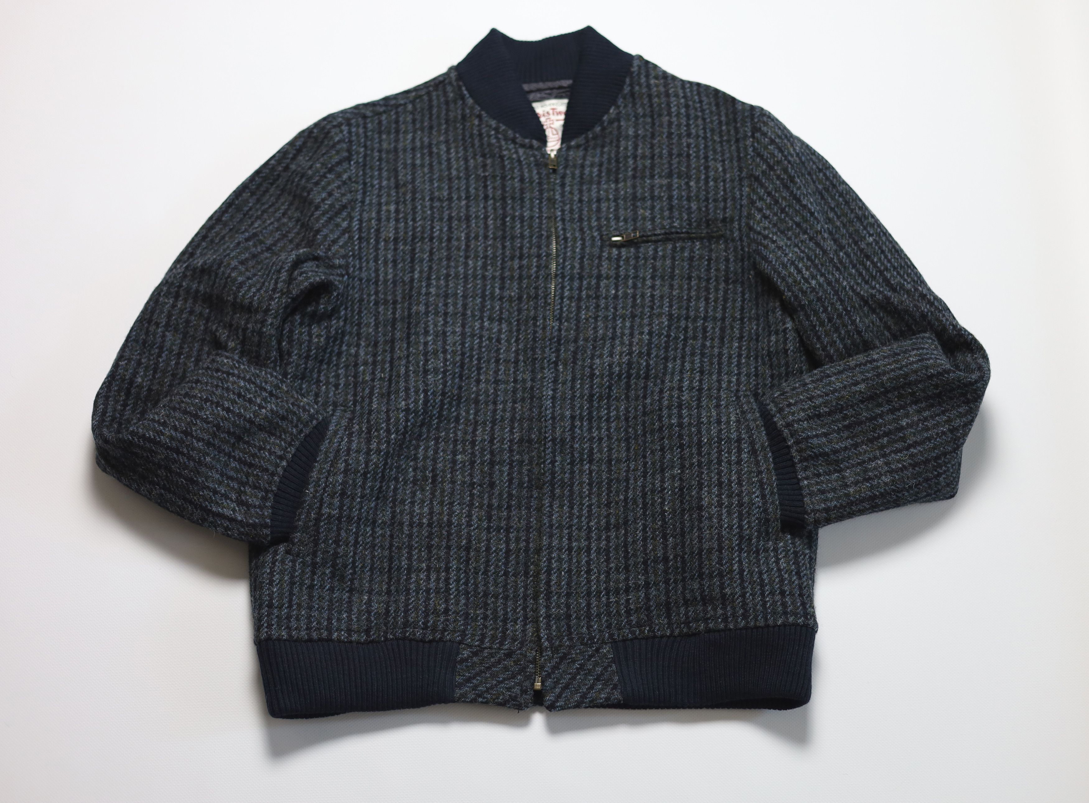 Harris Tweed Men's Kiltane Harris Tweed Bomber Jacket - Dogstooth Size US M / EU 48-50 / 2 - 3 Thumbnail