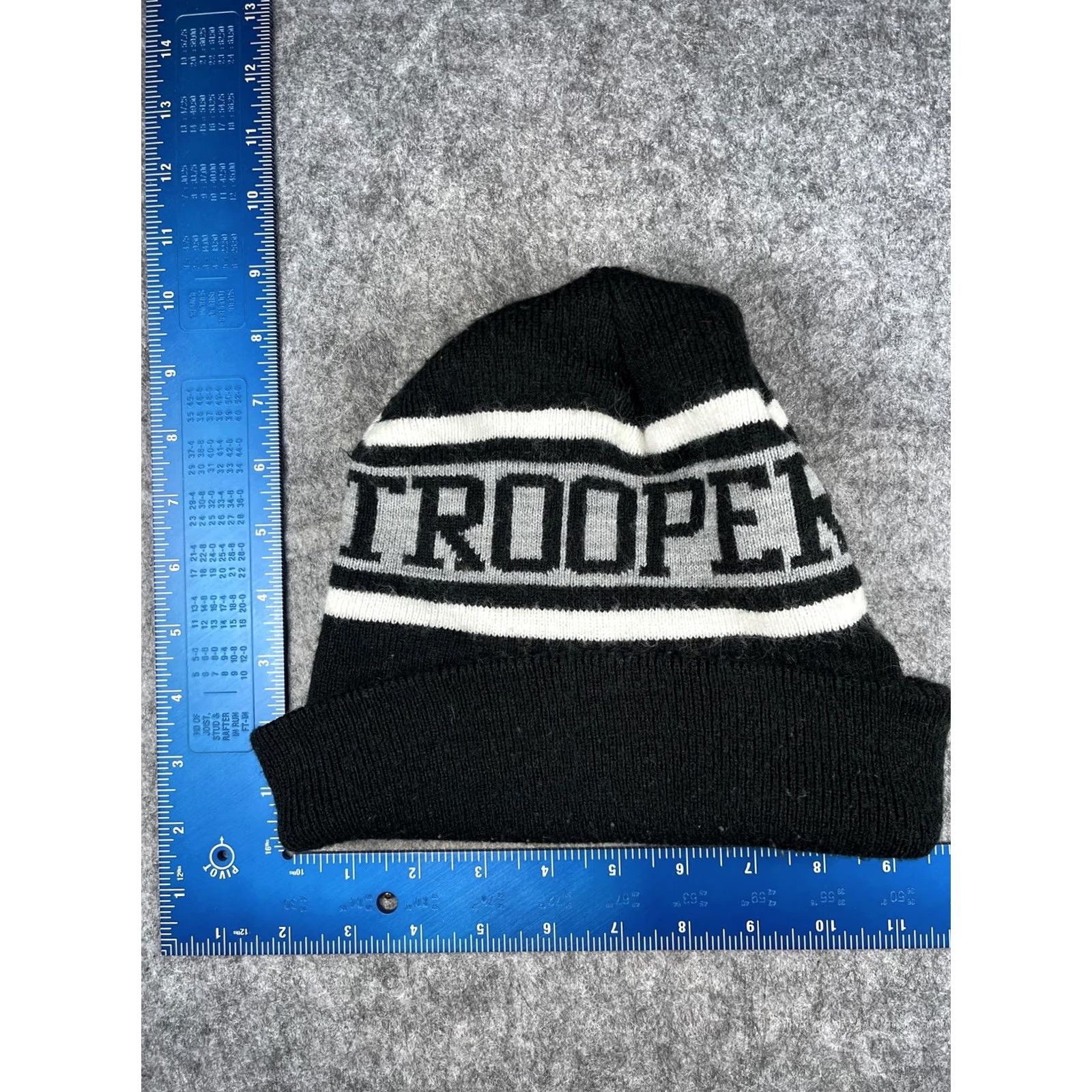 Star Wars Star Wars Beanie Mens One Size Black Striped Stormtrooper Knit Winter Casual Hat Size ONE SIZE - 4 Thumbnail
