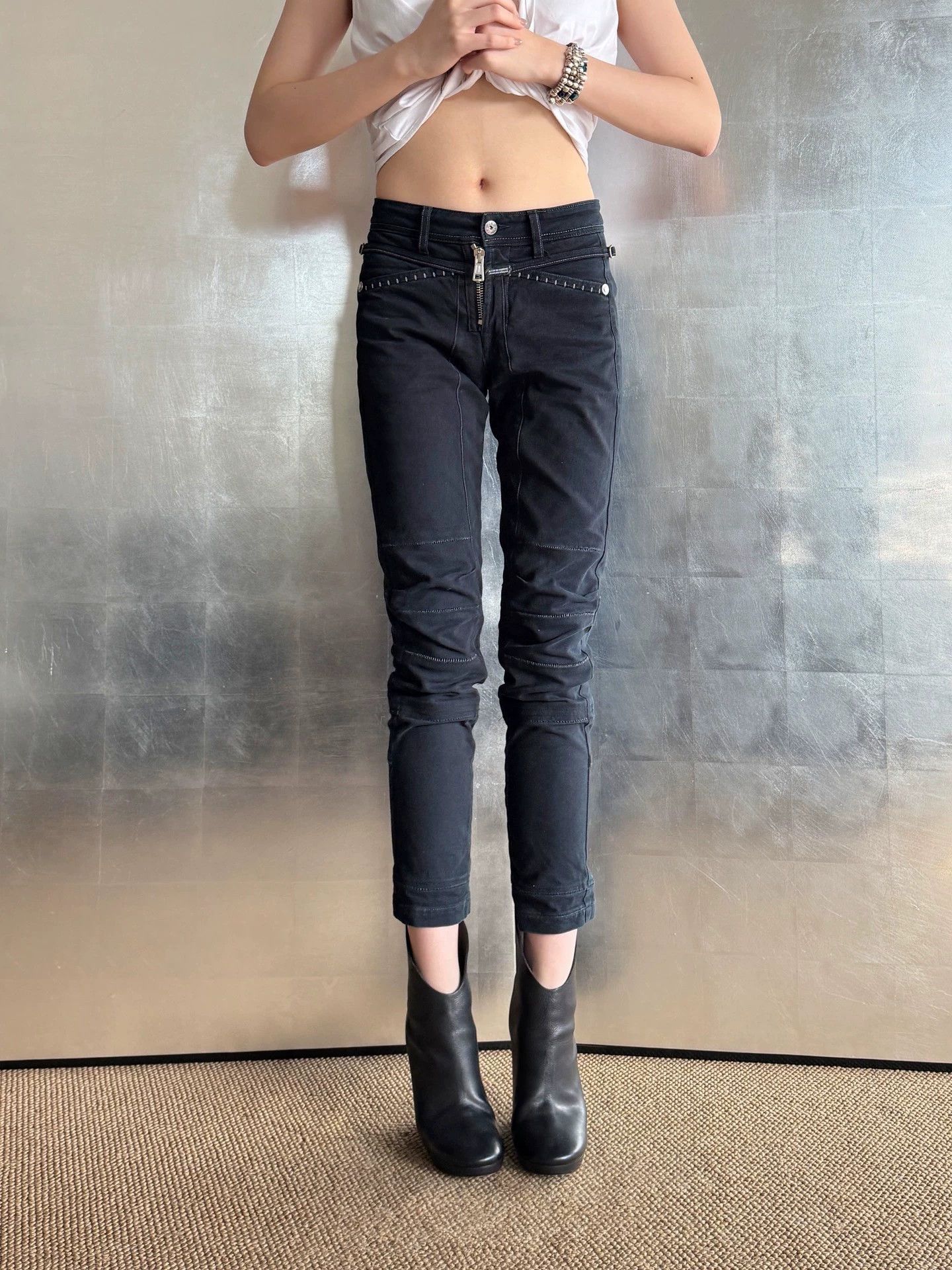 Marithe + Francois Girbaud MFG Vintage Button Fly Skinny Jeans Size 27 Size 27" / US 4 / IT 40 - 2 Thumbnail