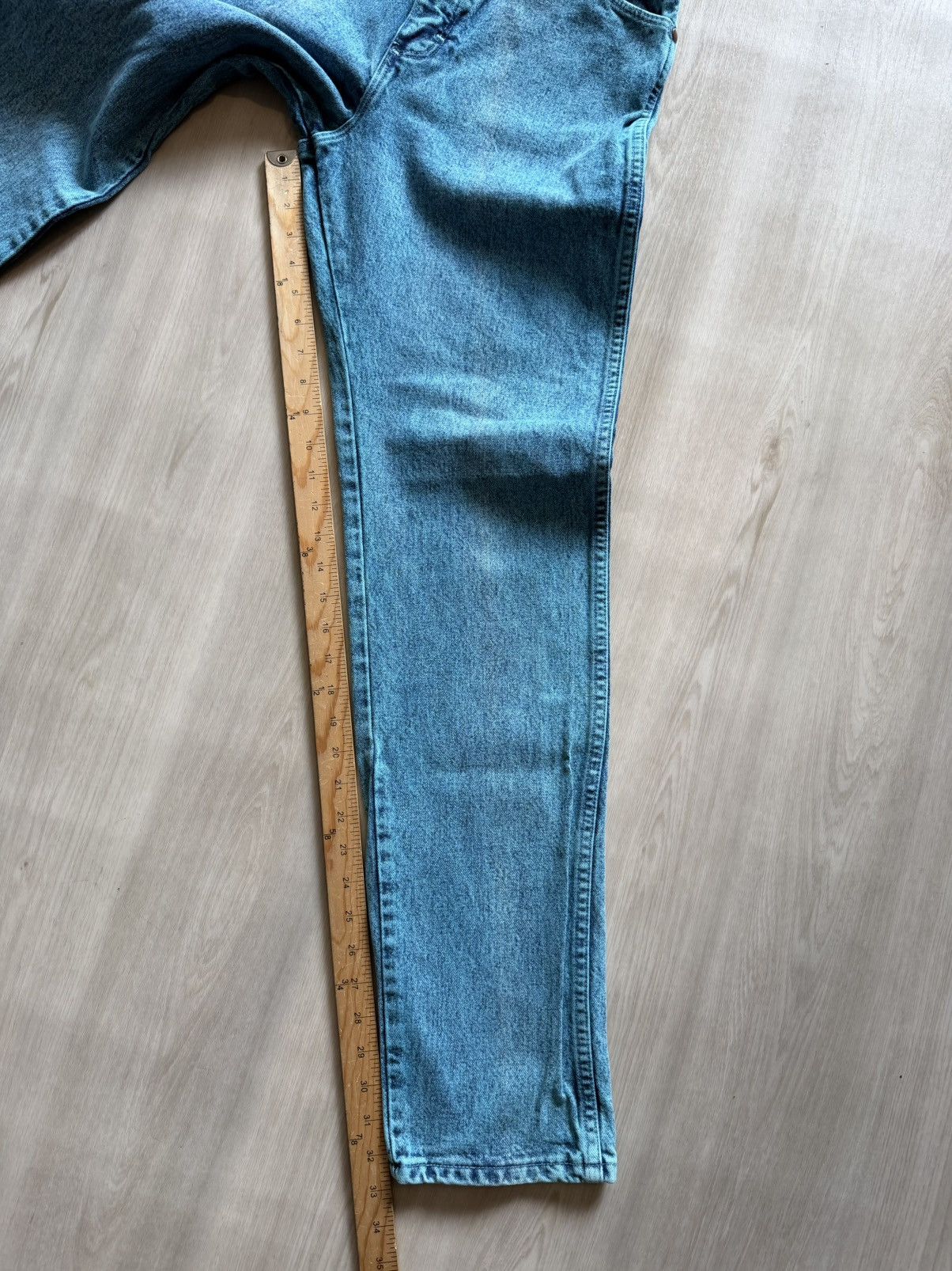 Wrangler Vintage Wrangler Turquoise Acid Washed Jeans Womens 11x32 Size 32" / US 10 / IT 46 - 6 Thumbnail