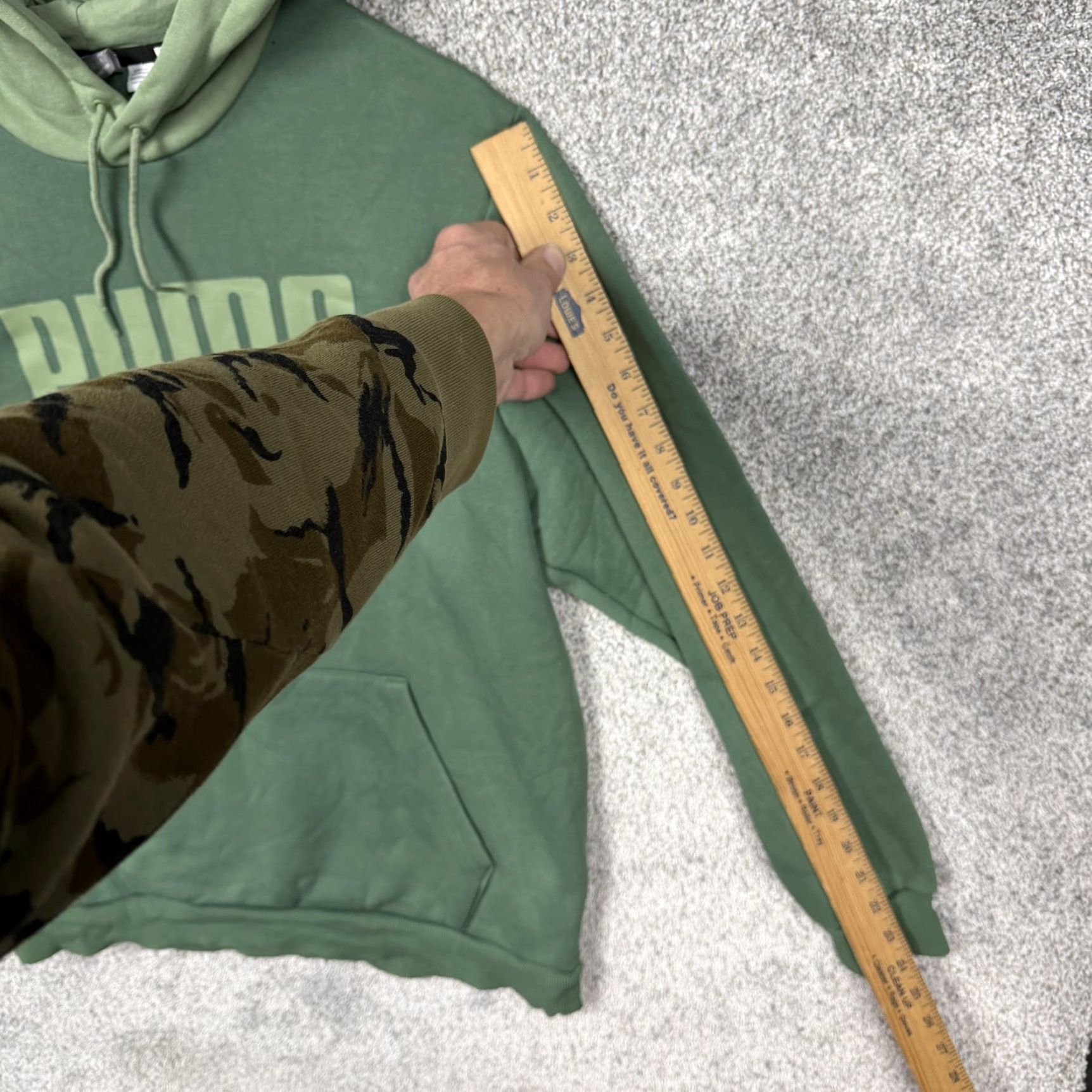 Puma Puma Hoodie Mens L Green Big Logo Fleece Pullover Sweatshirt Athletic Gorpcore Size US L / EU 52-54 / 3 - 3 Thumbnail