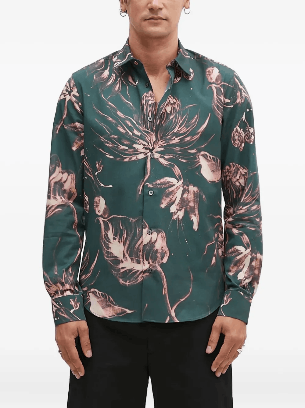 Other Floral-Print Long-Sleeved Shirt in Green for Men Size US M / EU 48-50 / 2 - 3 Thumbnail