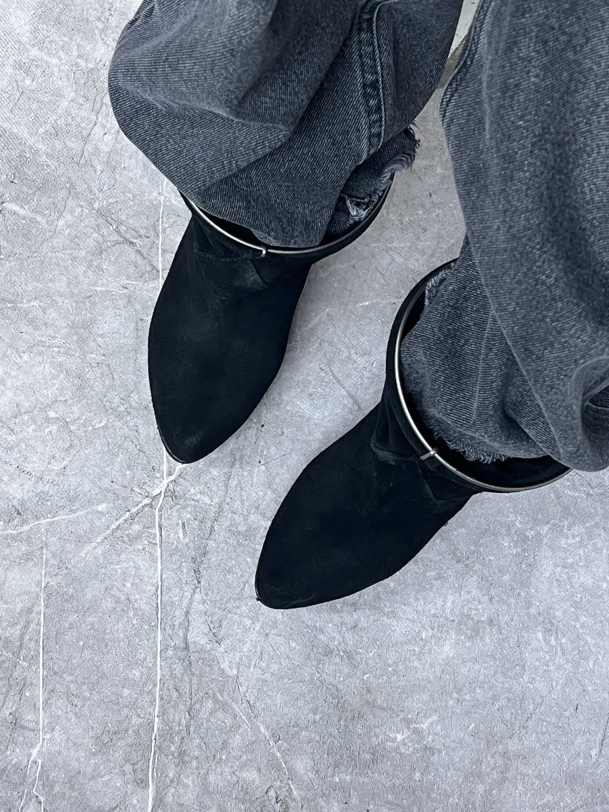 Diesel Diesel Black Leather Heels rick owens Archive Style 2000s Size US 7 / IT 37 - 4 Thumbnail