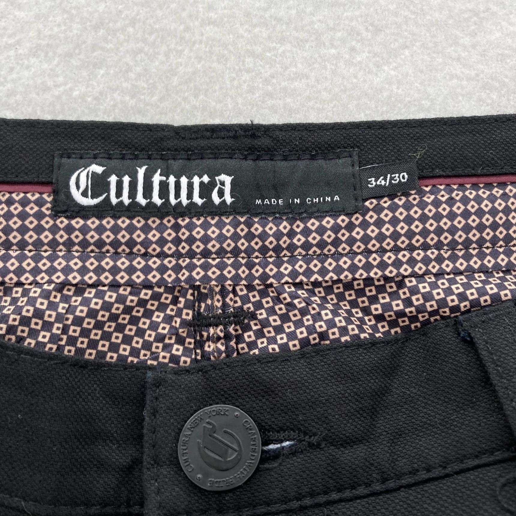 Vintage Cultura Pants Mens 34x30 Black Classic Stretch Premium Modern Casual 5-Pocket Size US 34 / EU 50 - 6 Thumbnail