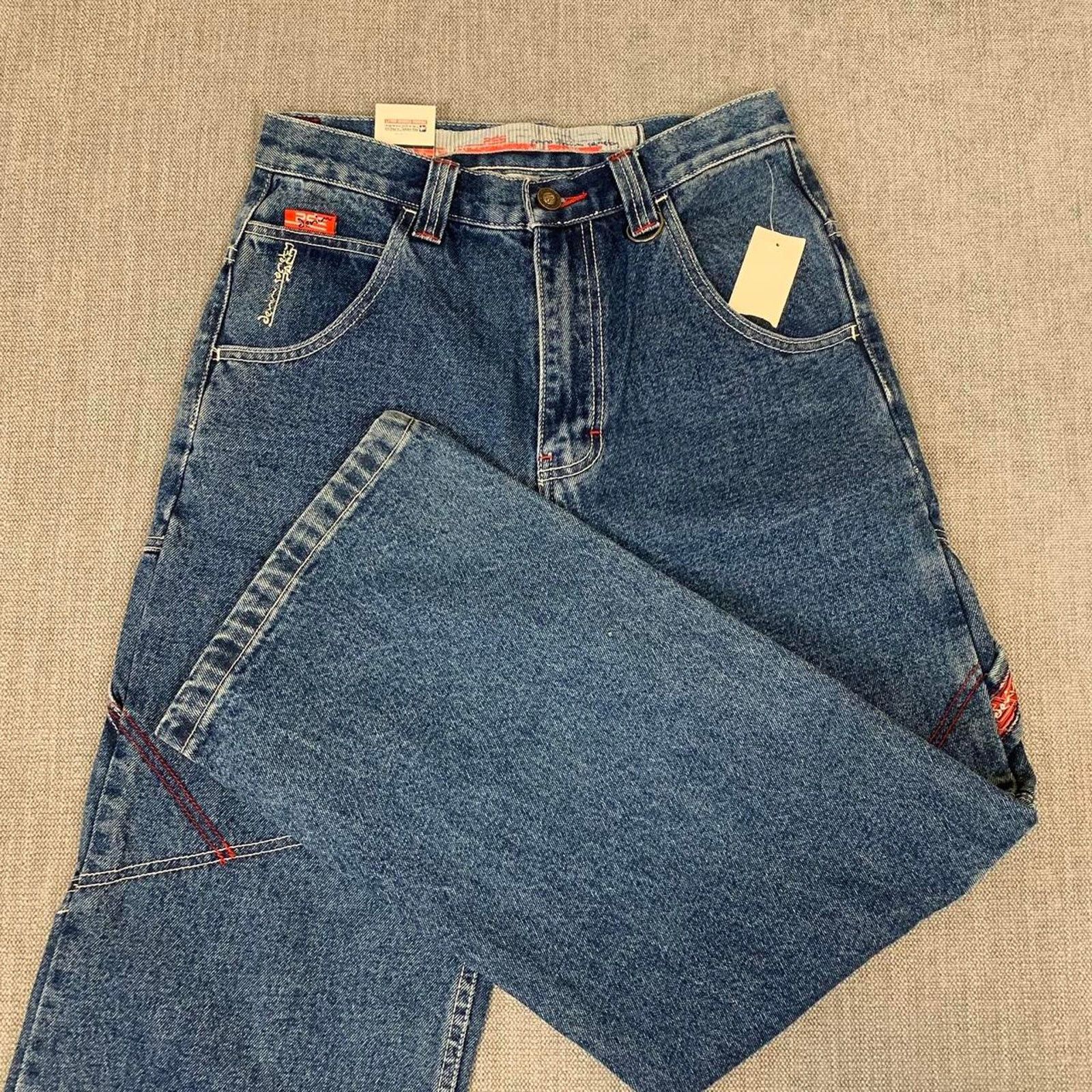 Vintage Y2K 90s Paco Elite Jeans Baggy Carpenter Denim Jeans NWT Size US 27 - 2 Thumbnail
