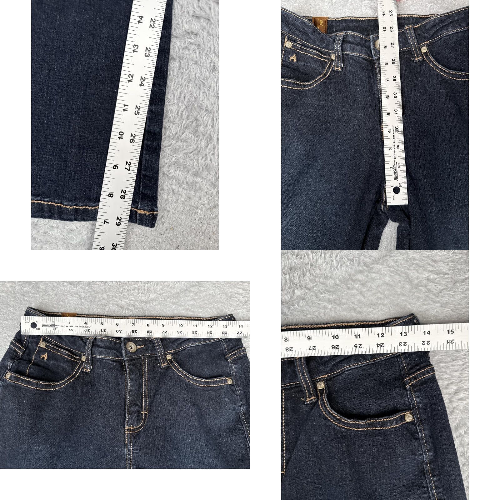 Wrangler Aura Wrangler Jeans Womens Bootcut Denim 28x30 Dark Wash Embroidered Pockets Stretch Jeans 90s Southwestern Mens? Size 28" / US 6 / IT 42 - 8 Thumbnail