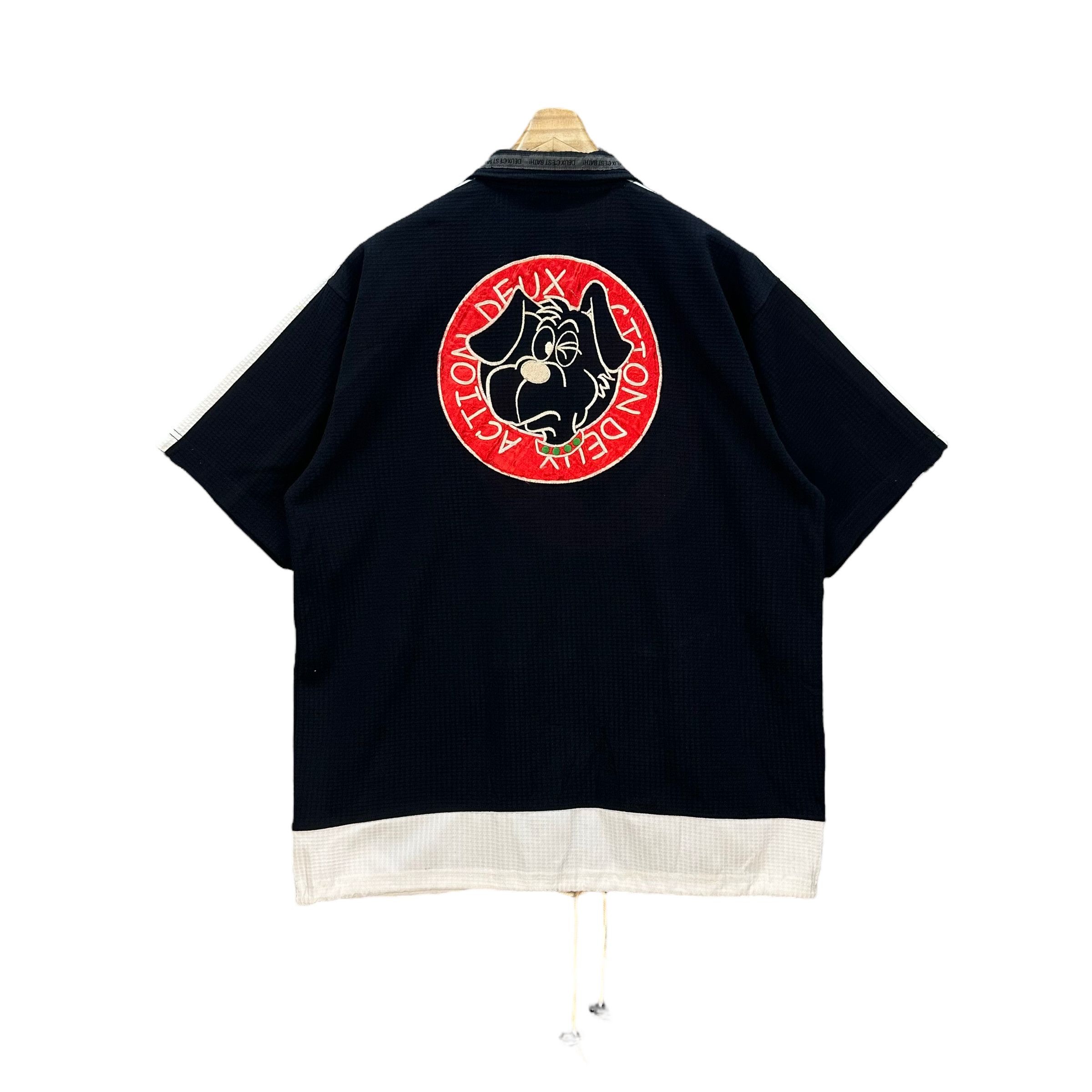 Japanese Brand DEUX ACTION Circle Big Logo SS Zipper Jacket #8493-011 Size US L / EU 52-54 / 3 - 1 Thumbnail
