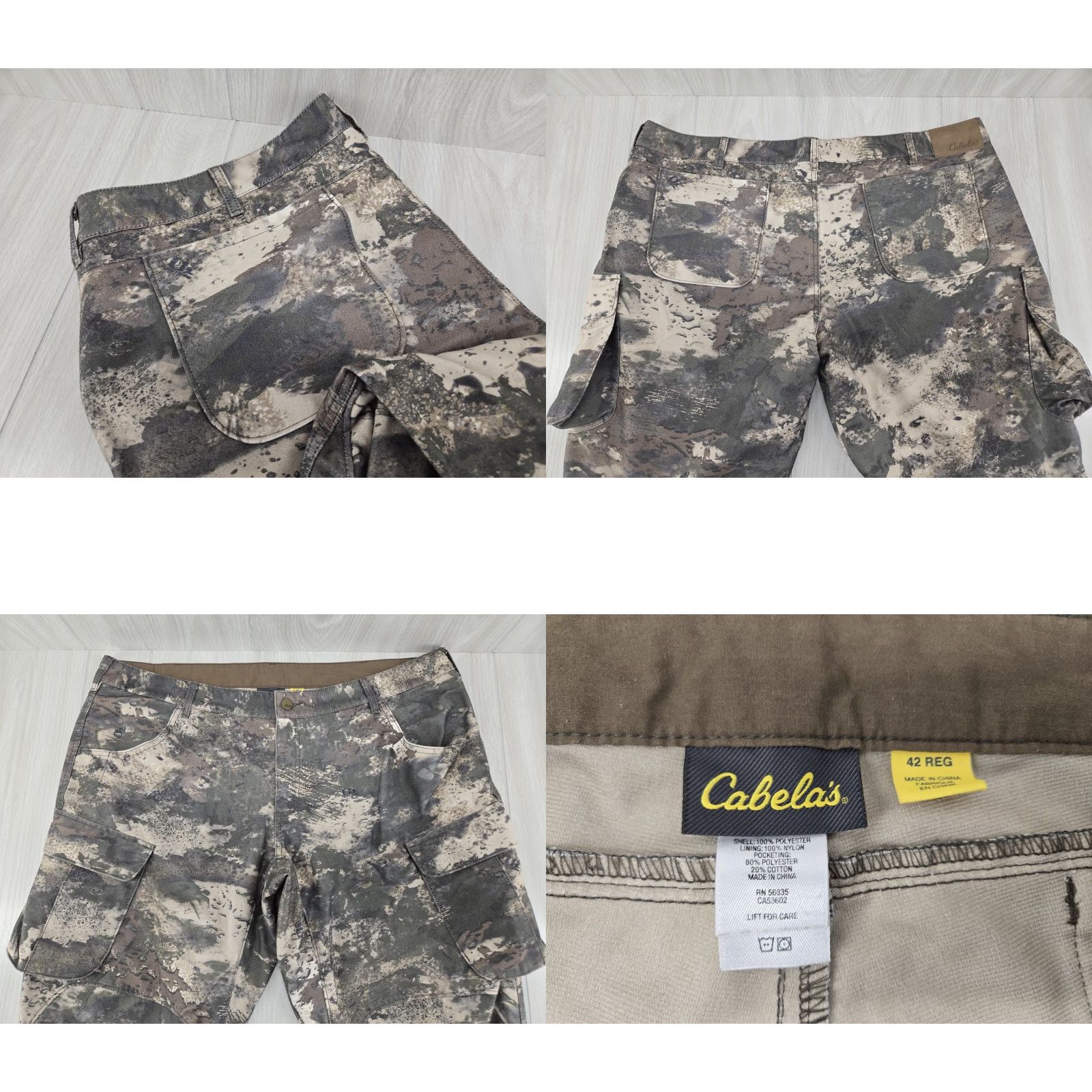 Vintage VINTAGE Cabela’s O2 Octane Men’s Camo Cargo Pants 42 REG 42/31 Polyester Regular Men Pants Camouflage Size US 42 / EU 58 - 8 Thumbnail