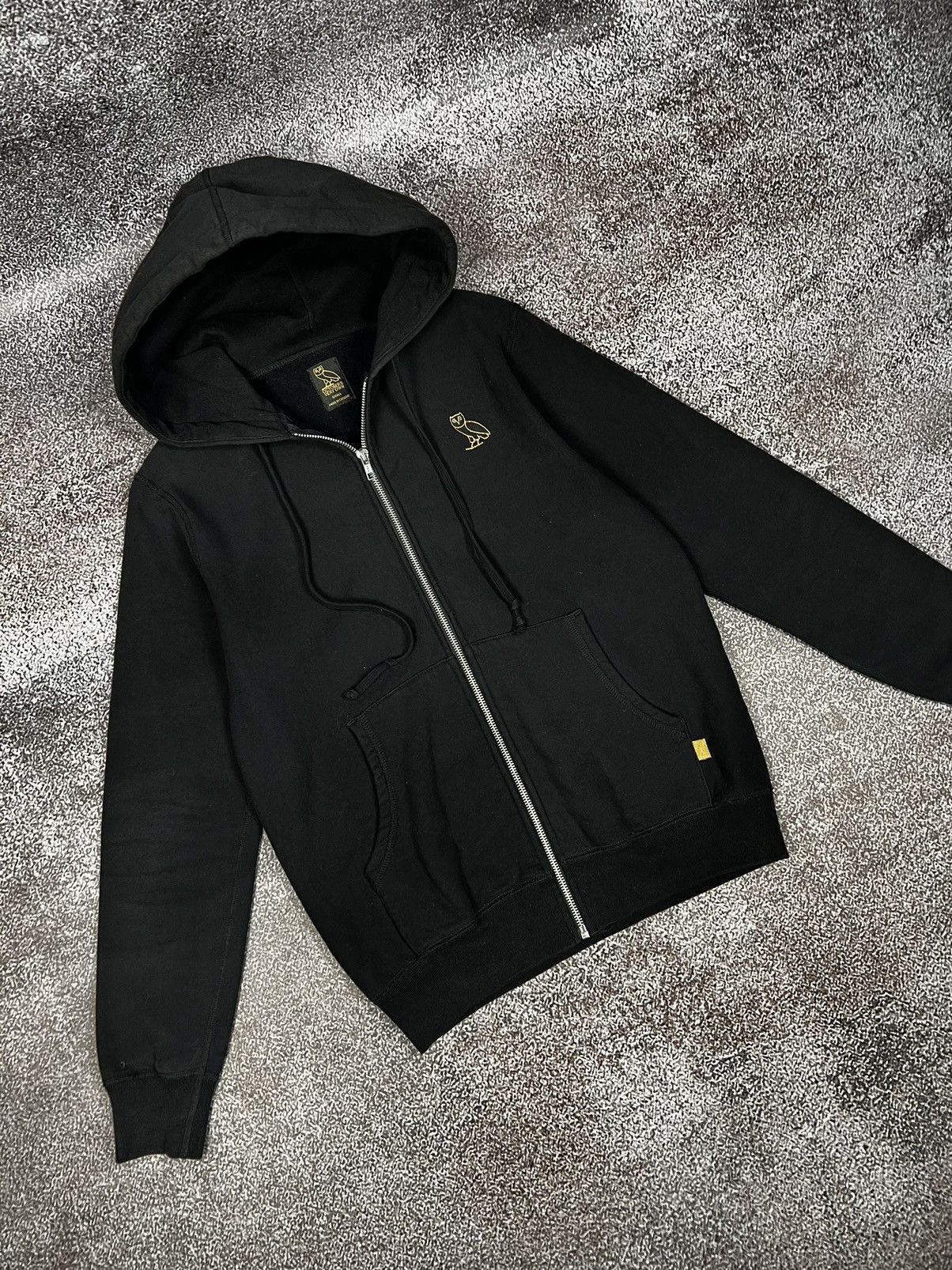 【OVO】Drake☆ジップ・フーディー☆MINI OG FULL-ZIP☆コットン Mini OG Quarter Zip Sweatshirt - Black | Parallel