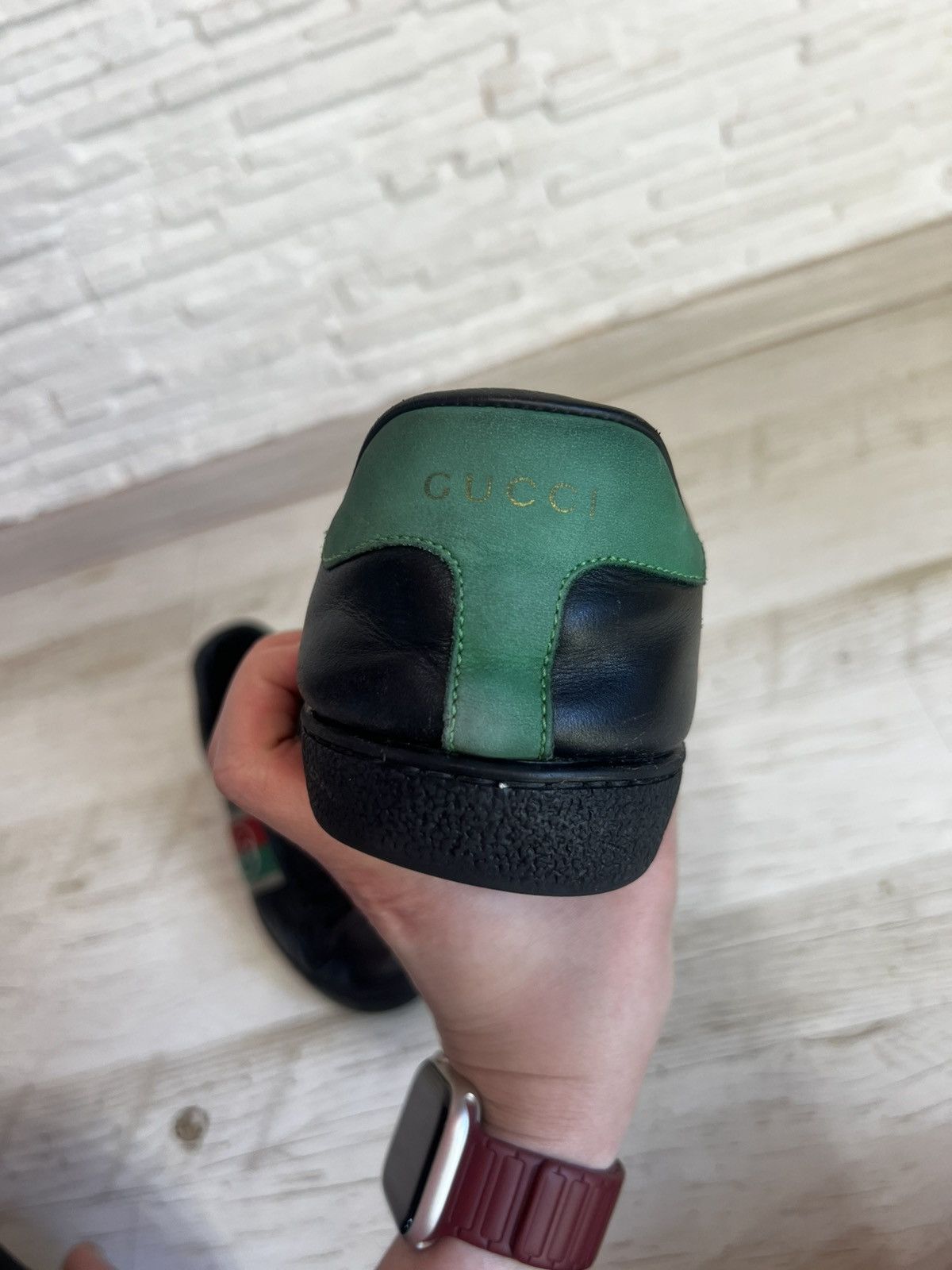 Gucci Gucci Ace Black Leather Sneakers 644749 Size 40 / US 7 Size US 7 / EU 40 - 15 Thumbnail