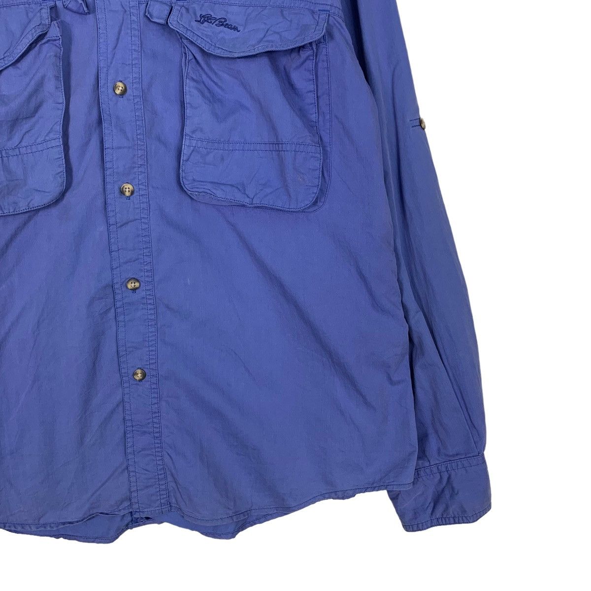 L.L. Bean L.L BEAN Blue Flannel / Button Up Shirt #0155-C8 Size US M / EU 48-50 / 2 - 5 Thumbnail