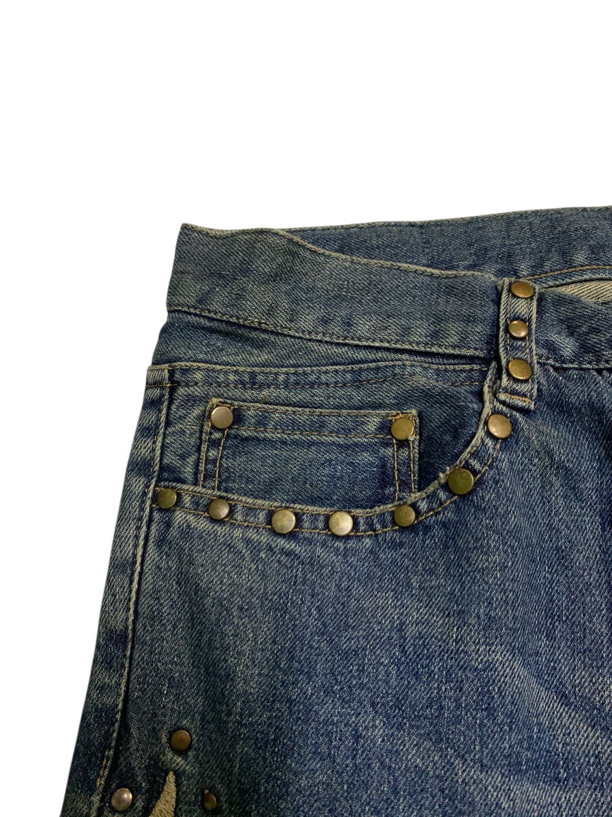 14th Addiction PRIGS SNAKE STUDDED PUNK JAPANESE DISTRESSED DENIM Size US 32 / EU 48 - 12 Thumbnail