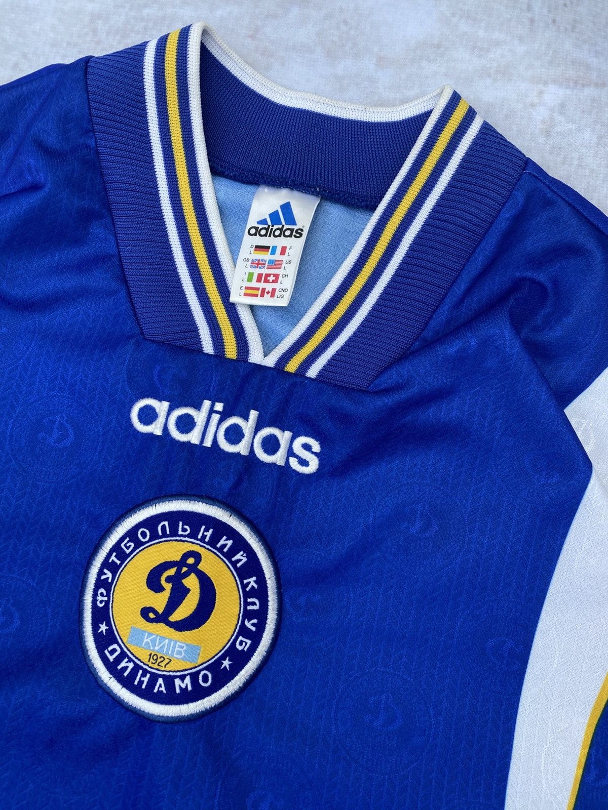 Adidas Rebrov #11 90s Vintage Adidas Dynamo Kyiv Rare Soccer Jersey Size US L / EU 52-54 / 3 - 5 Thumbnail