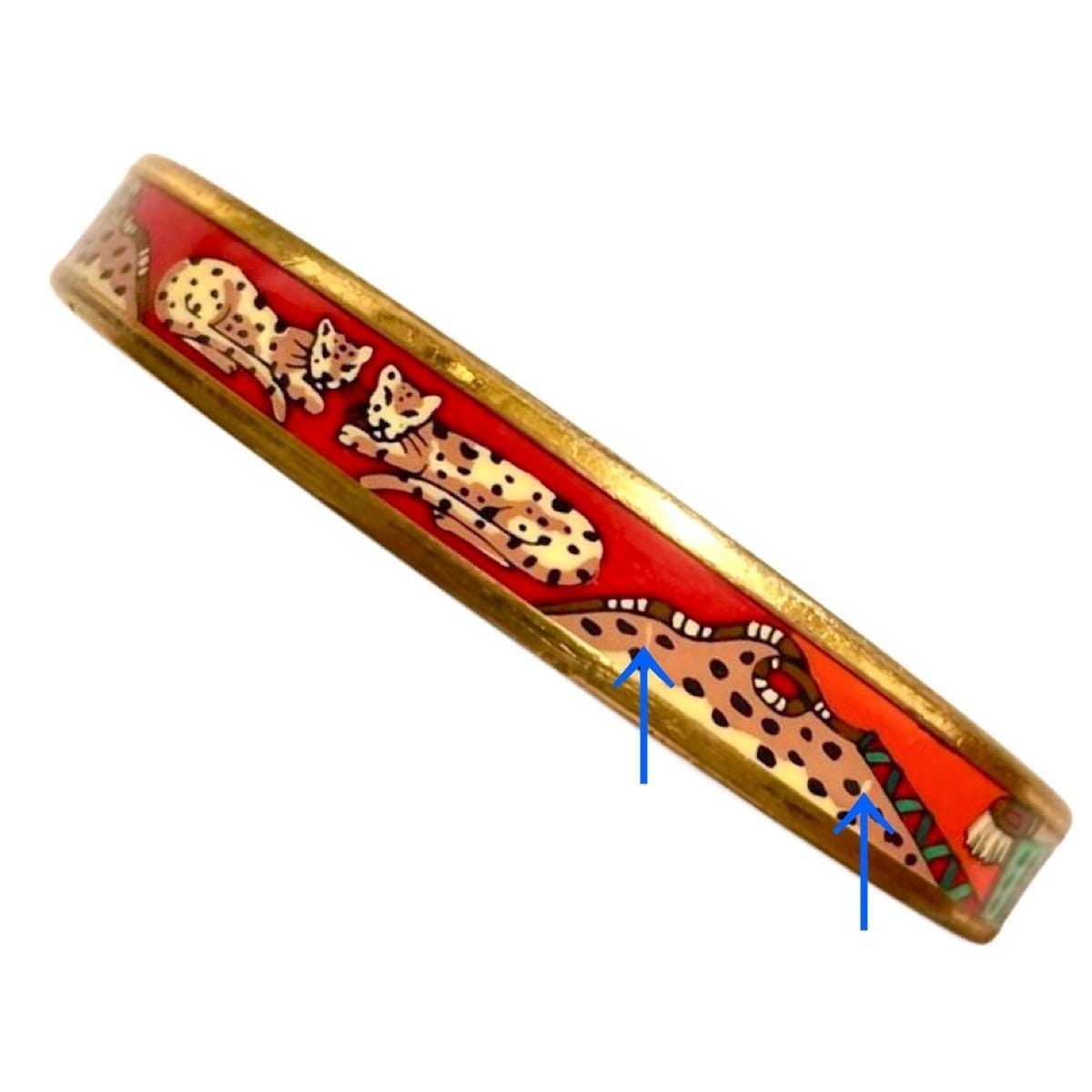 Hermes Vintage Hermes golden enamel bangle, panther Size ONE SIZE - 2 Thumbnail