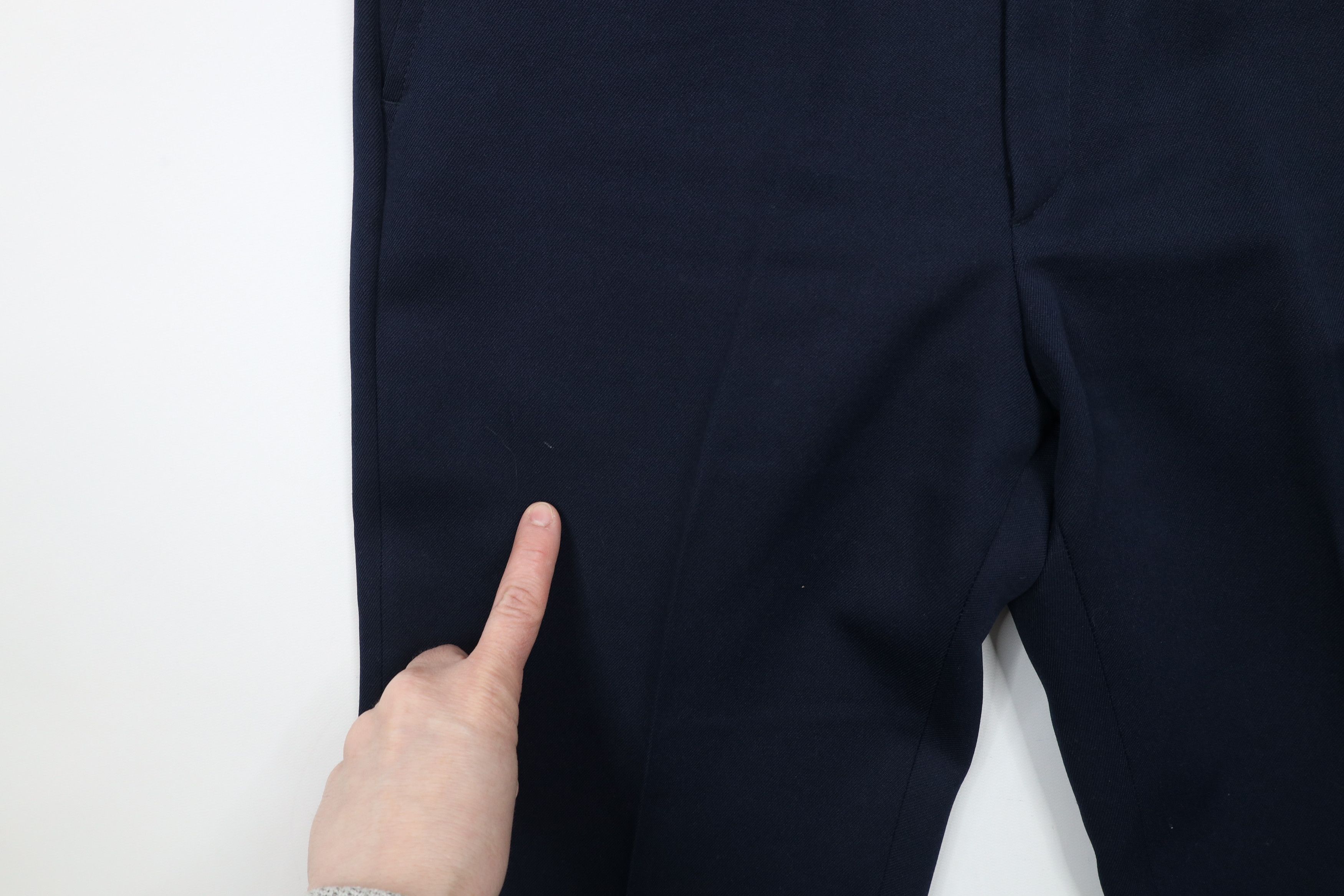 Vintage Vintage 70s Streetwear Flared Wide Leg Chino Pants Navy Blue Size US 34 / EU 50 - 13 Thumbnail