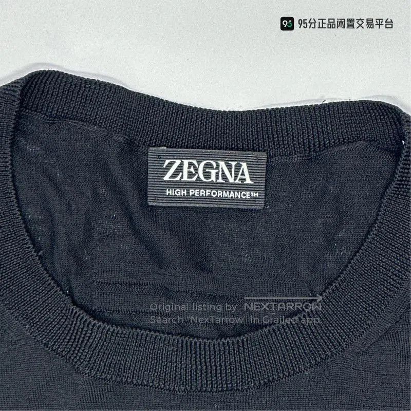 Ermenegildo Zegna Zegna FW22 Men's Black Crew Neck Sweater. Size US XXL / EU 58 / 5 - 2 Thumbnail