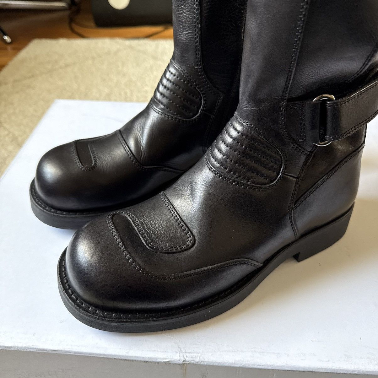 MM6 MM6 MAISON MARGIELA Black Biker Engineer Boots 38 Size US 8 / IT 38 - 3 Thumbnail