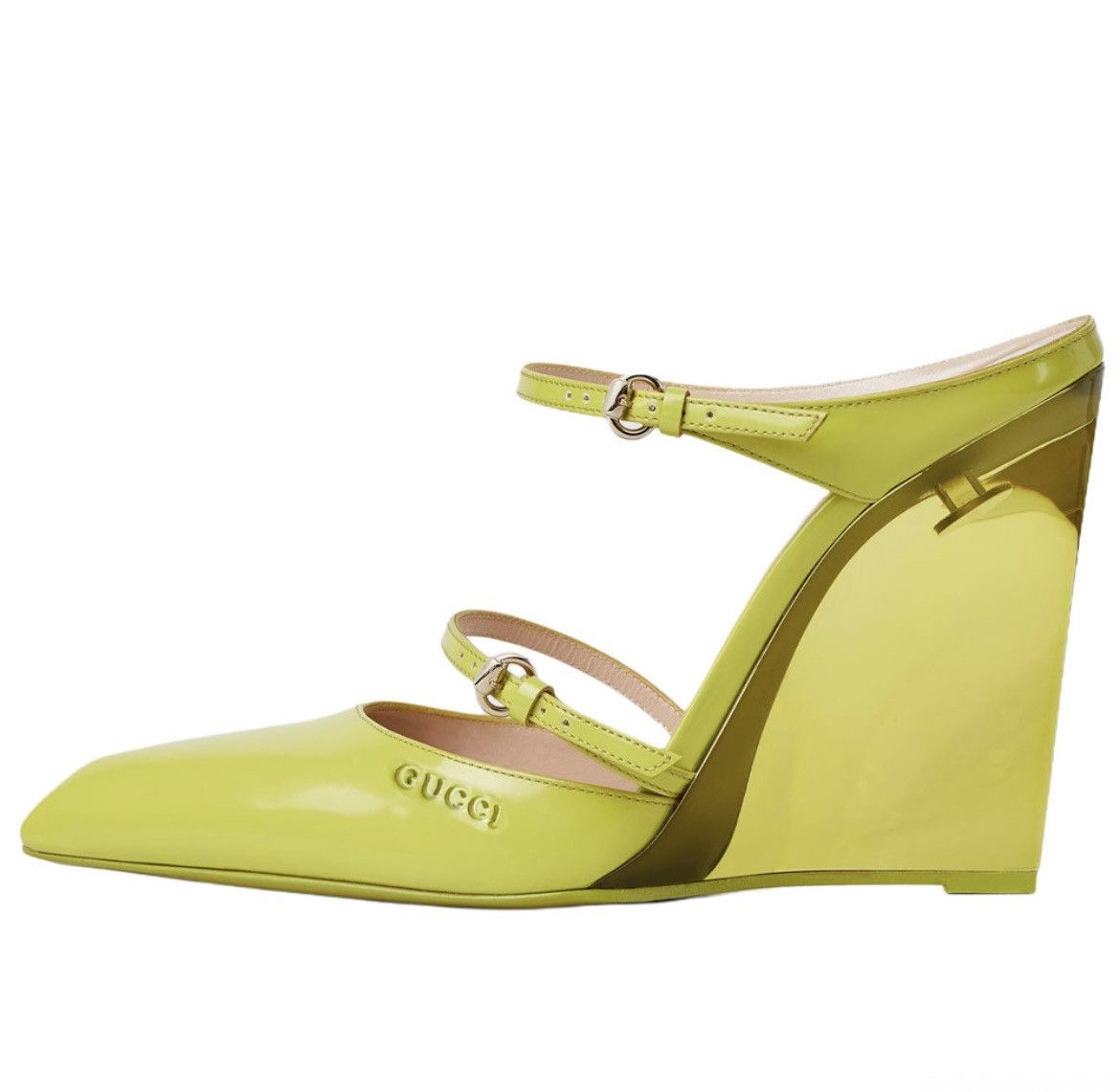 Gucci Gucci Closed Toe Slippers Wedge 10.9cm Light Green size 39 Size US 9 / IT 39 - 2 Thumbnail