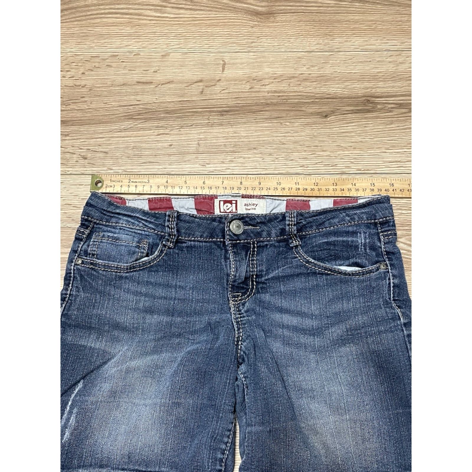 Vintage LEI Ashley Jean Shorts Juniors Size 9 American Flag Blue Casual Summer Size 30" / US 8 / IT 44 - 4 Thumbnail