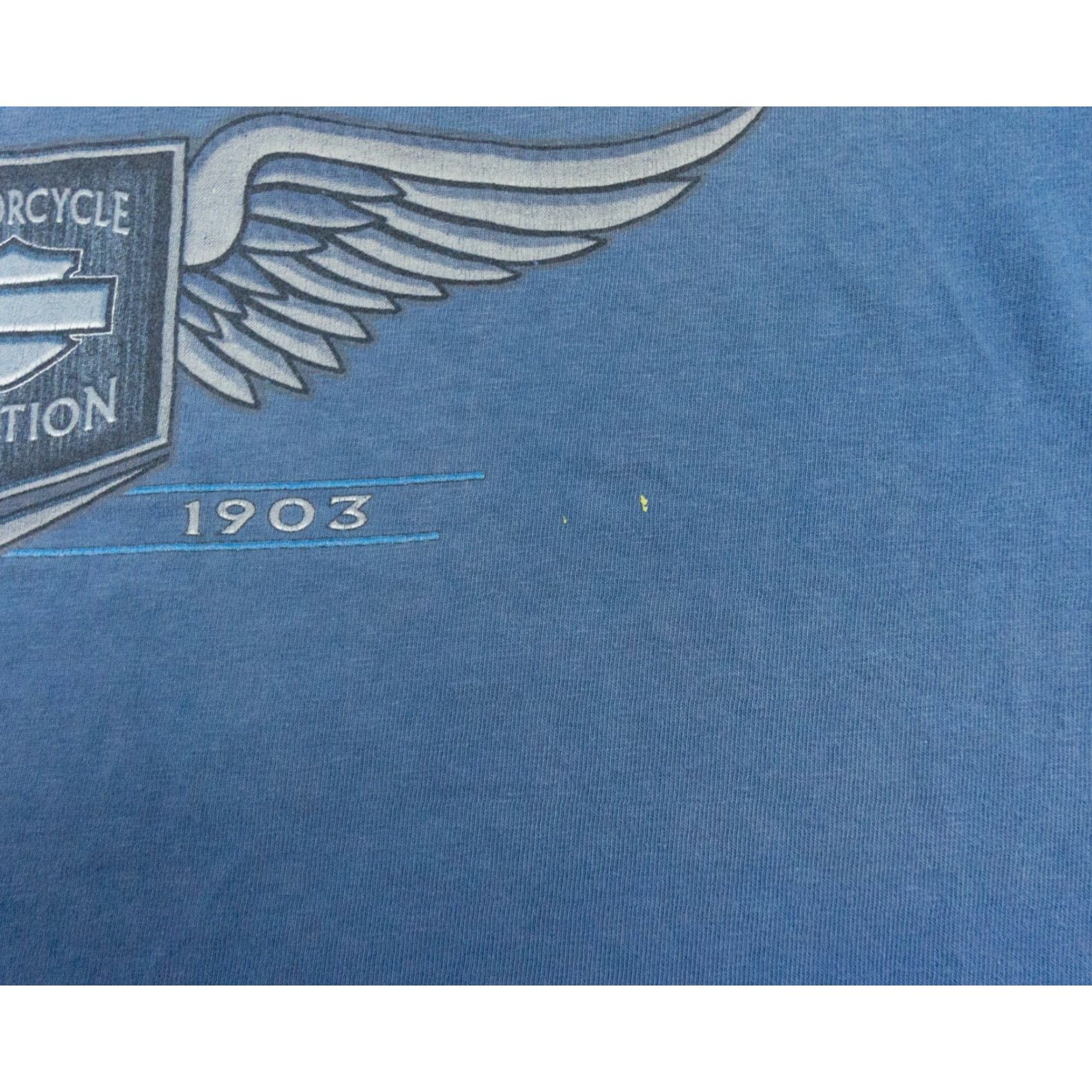 Harley Davidson VINTAGE Harley-Davidson Motorcycle Graphic Shirt Men XL Blue Short Sleeve Tee Size US XL / EU 56 / 4 - 4 Thumbnail