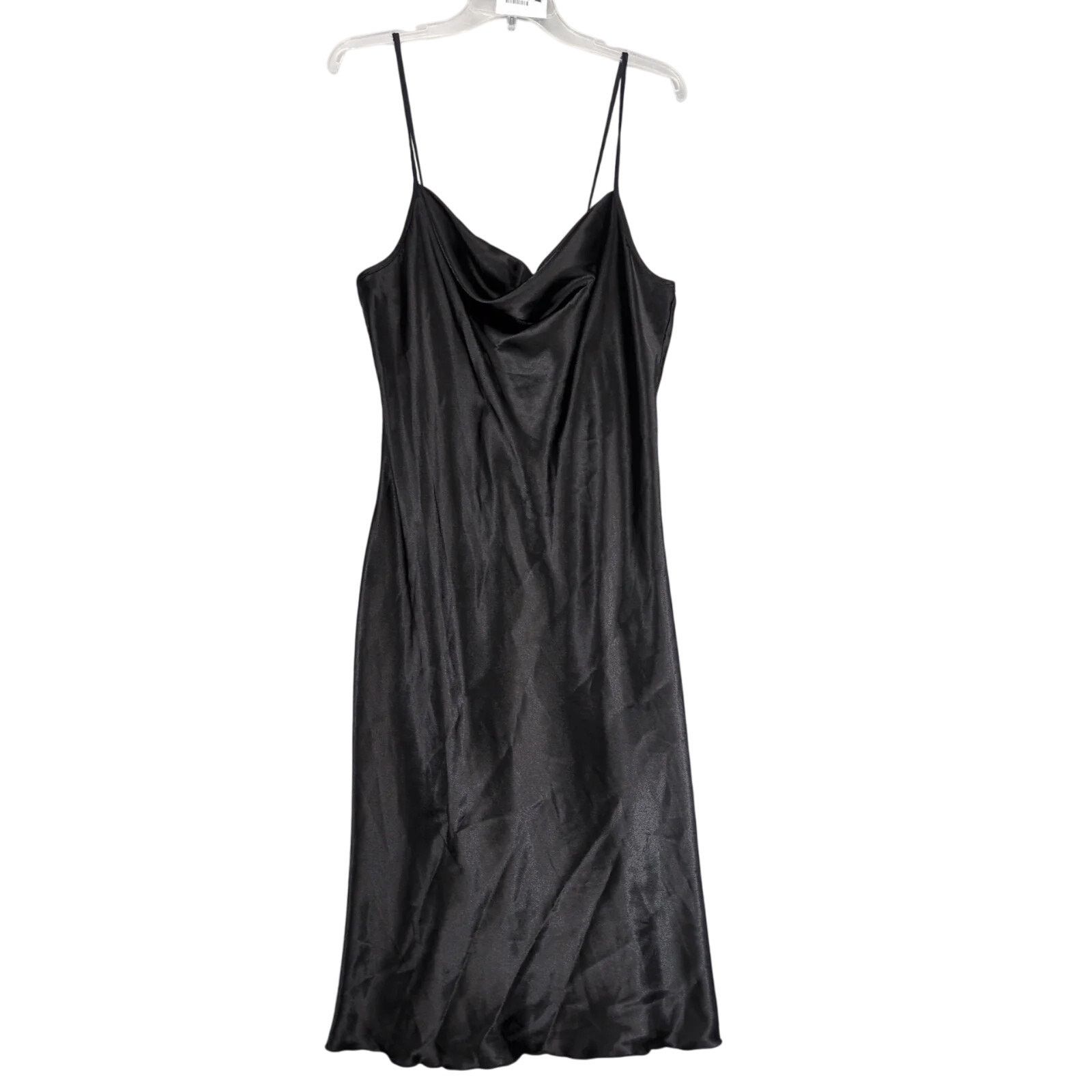 Bebe Vtg Y2K Bebe Black Satin Slip Maxi Dress Sz L Babydoll Goth Size L / US 10 / IT 46 - 1 Thumbnail