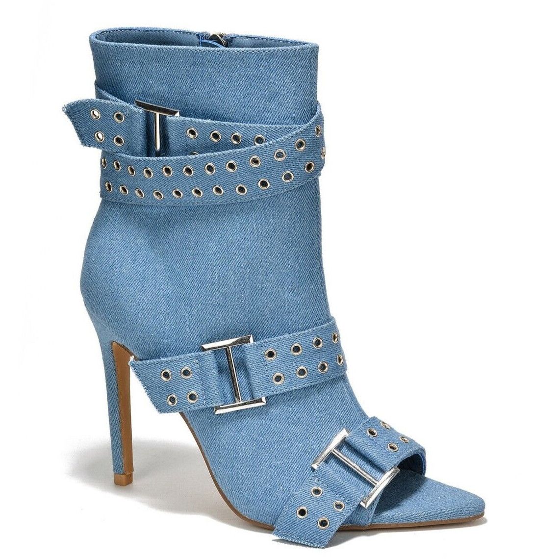 Other Slay Belt Strap Open Toe Ankle Boots Sexy Stiletto Heels Den Size US 9 / IT 39 - 4 Thumbnail