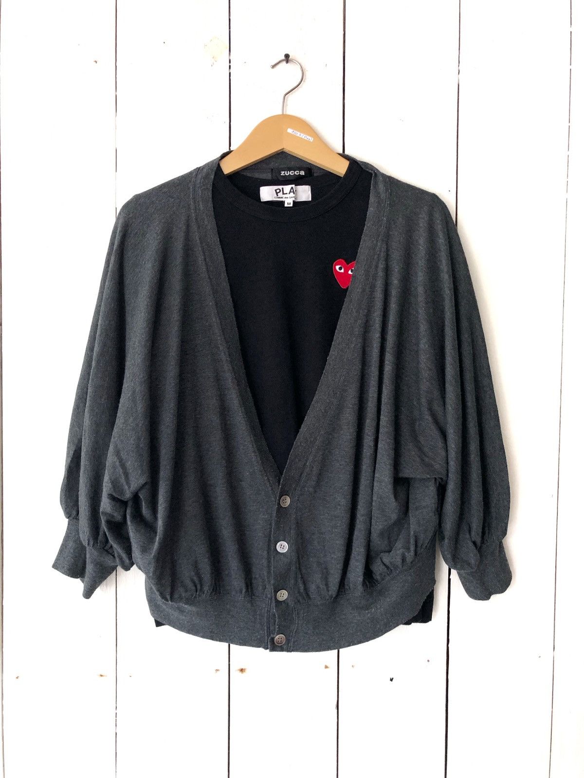 image of Cabane De Zucca x Zucca Knit Cardigan in Grey, Women's (Size Medium)