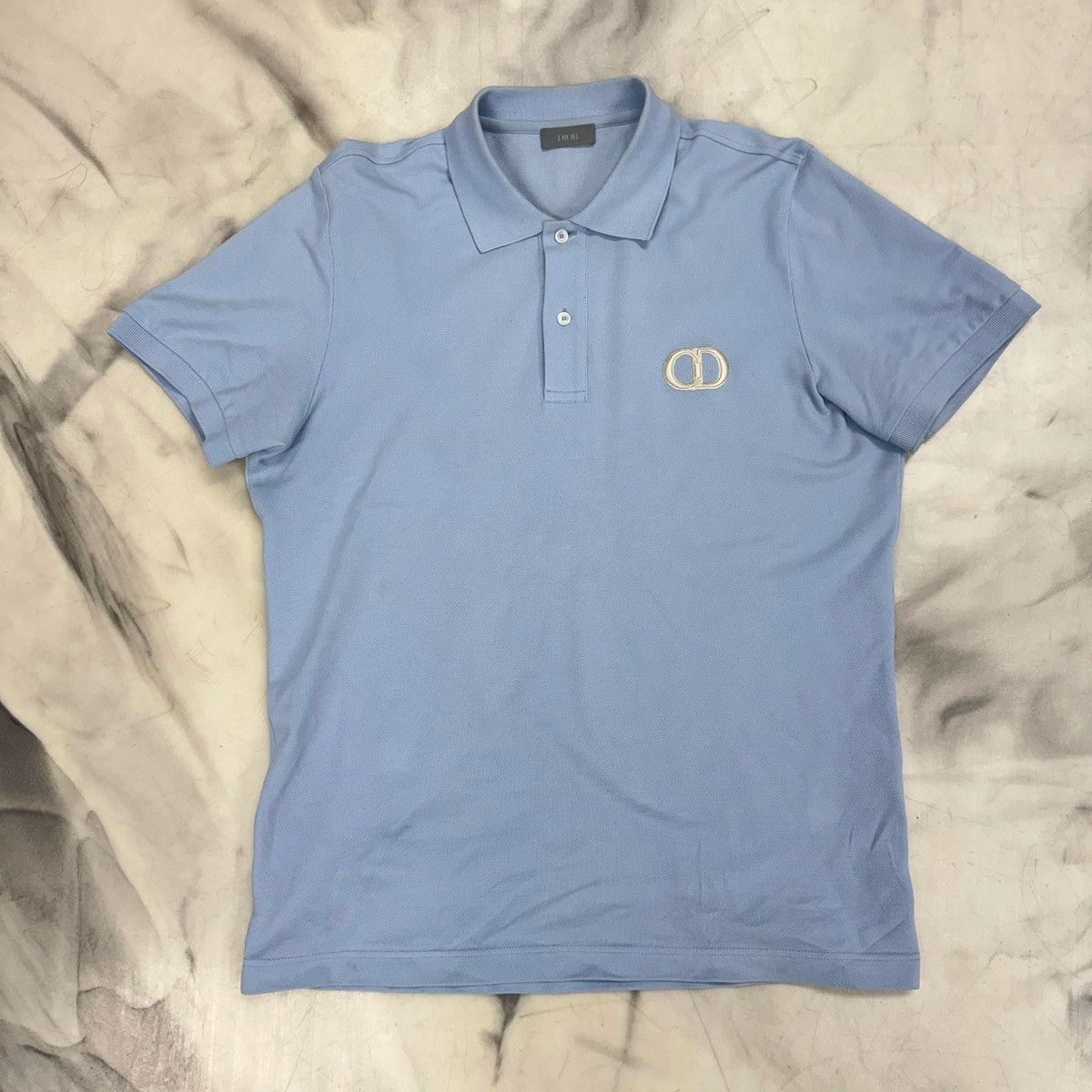 Dior Dior "CD" Baby Blue Polo Size US L / EU 52-54 / 3 - 1 Thumbnail